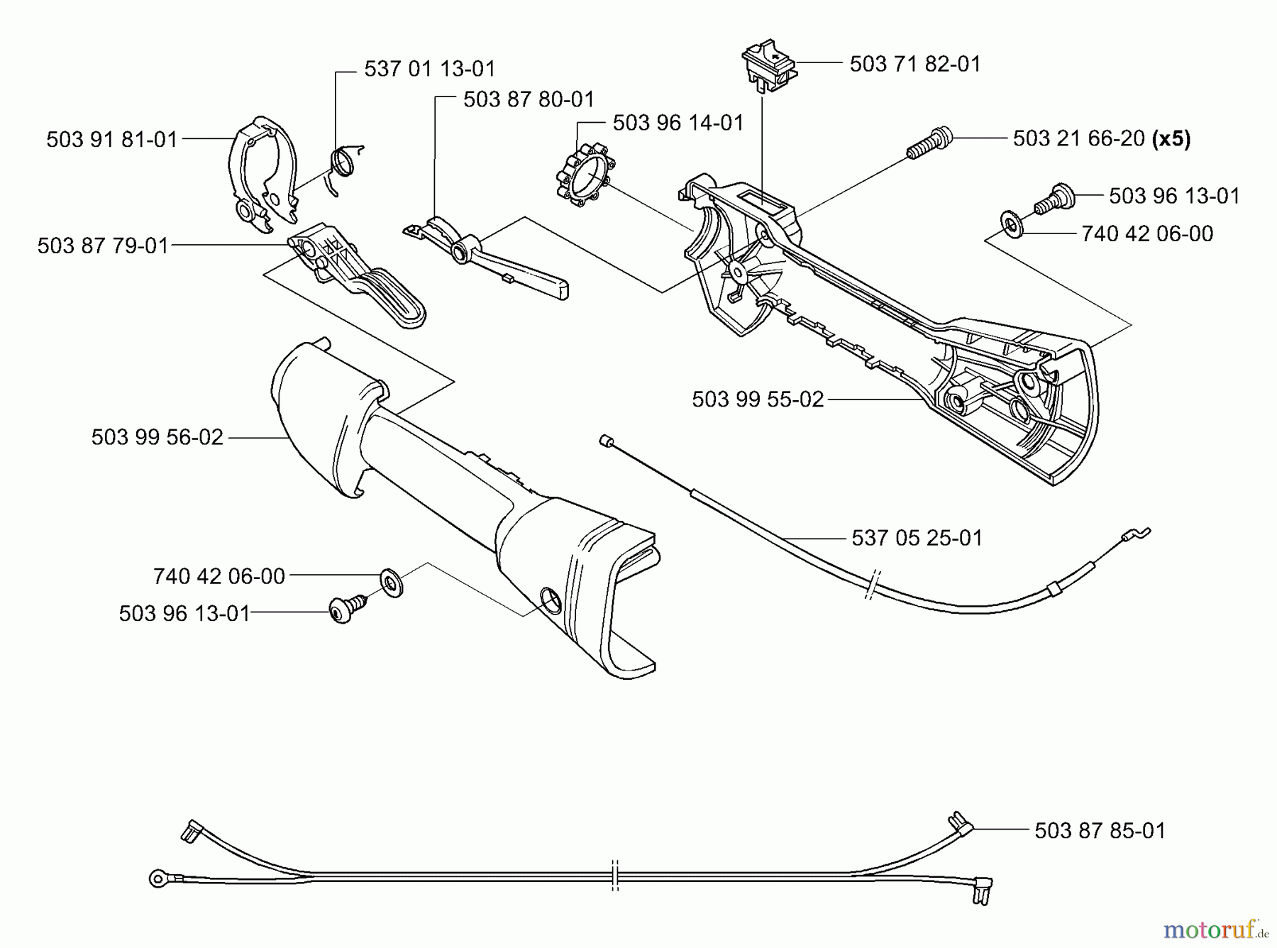 Husqvarna Heckenscheren 325 HE 4 - Husqvarna Hedge Trimmer (2001-05 & After) Throttle Assy.
