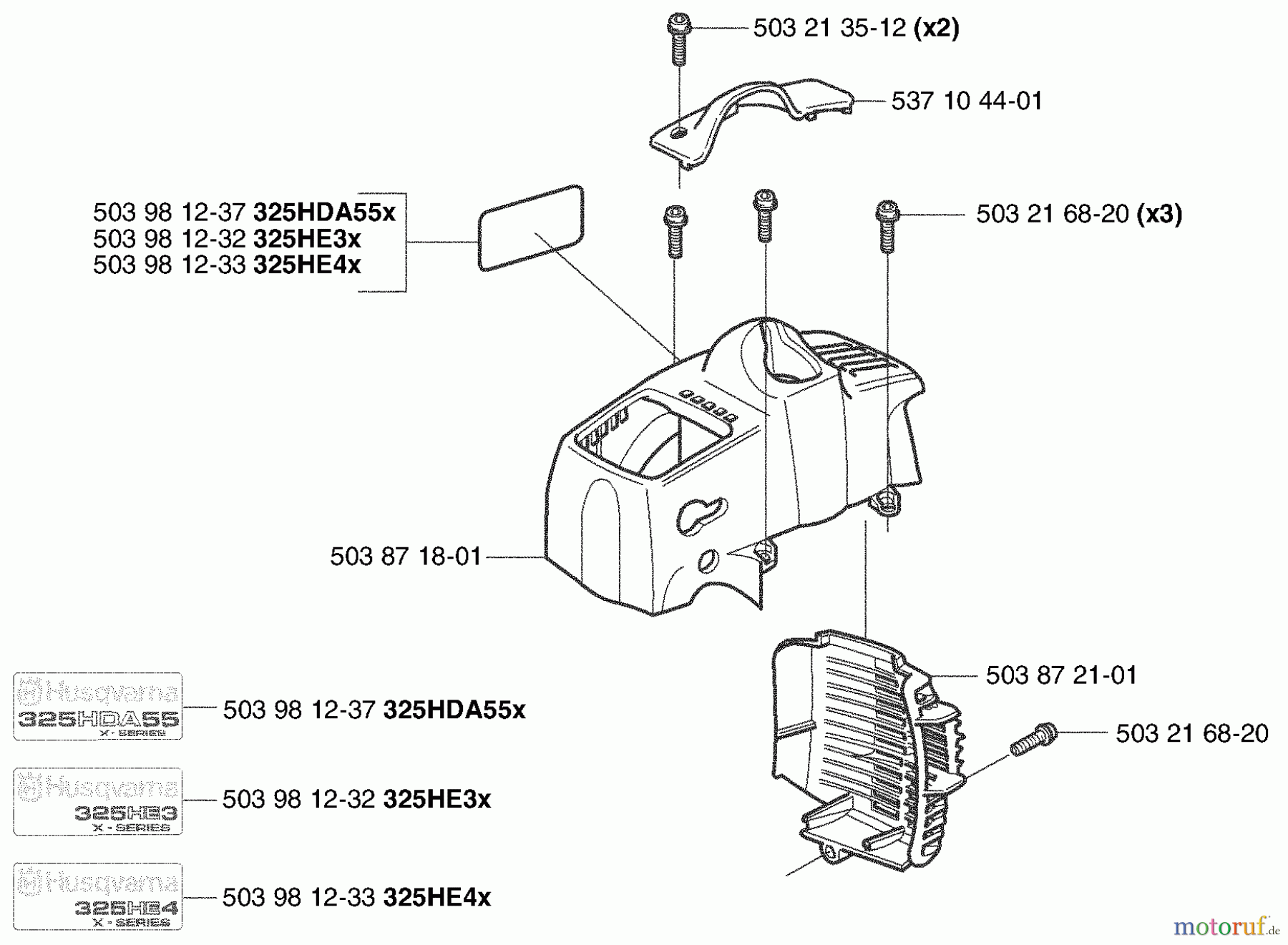 Husqvarna Heckenscheren 325 HE 3X - Husqvarna Hedge Trimmer (2003-01 to 2005-01) Covers