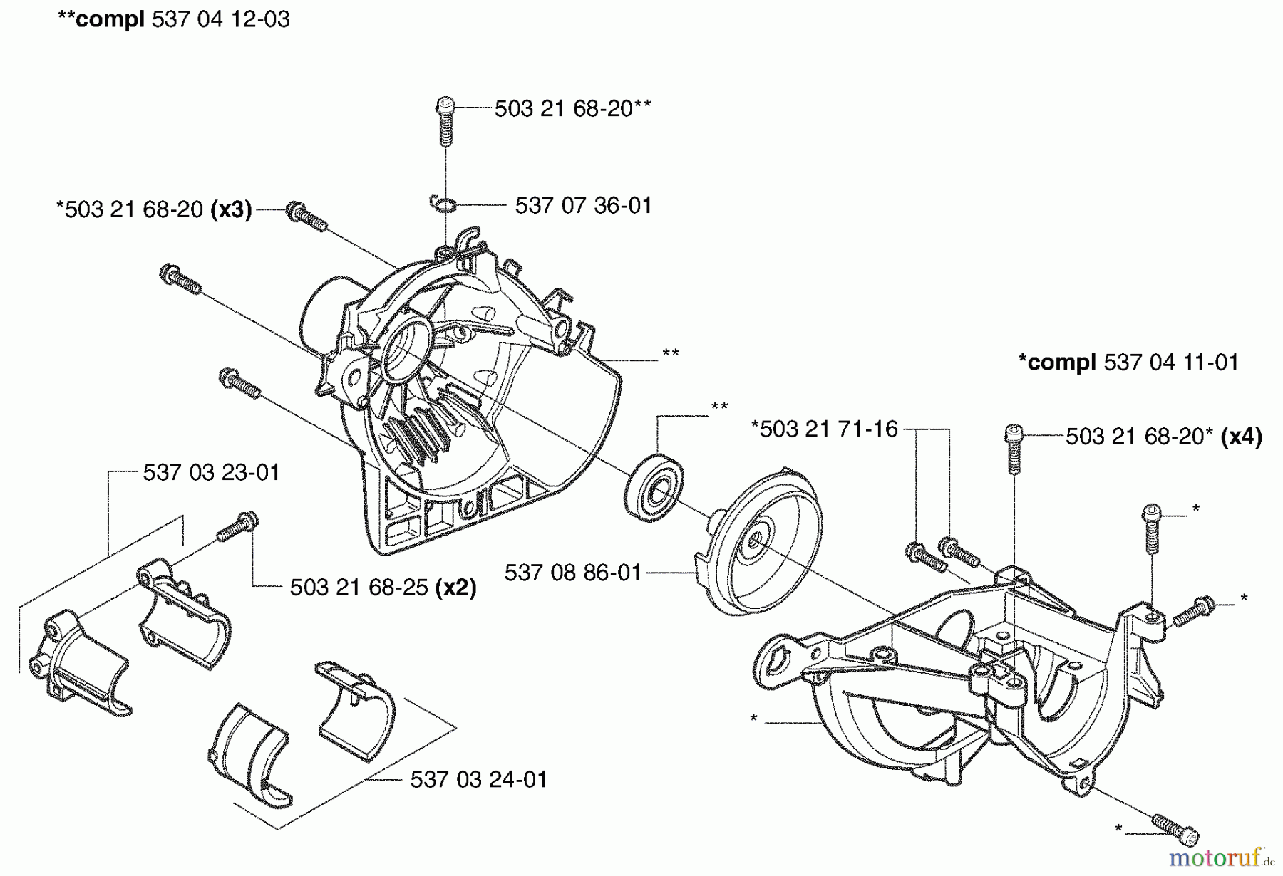 Husqvarna Heckenscheren 325 HE 3X - Husqvarna Hedge Trimmer (2003-01 to 2005-01) Crankcase