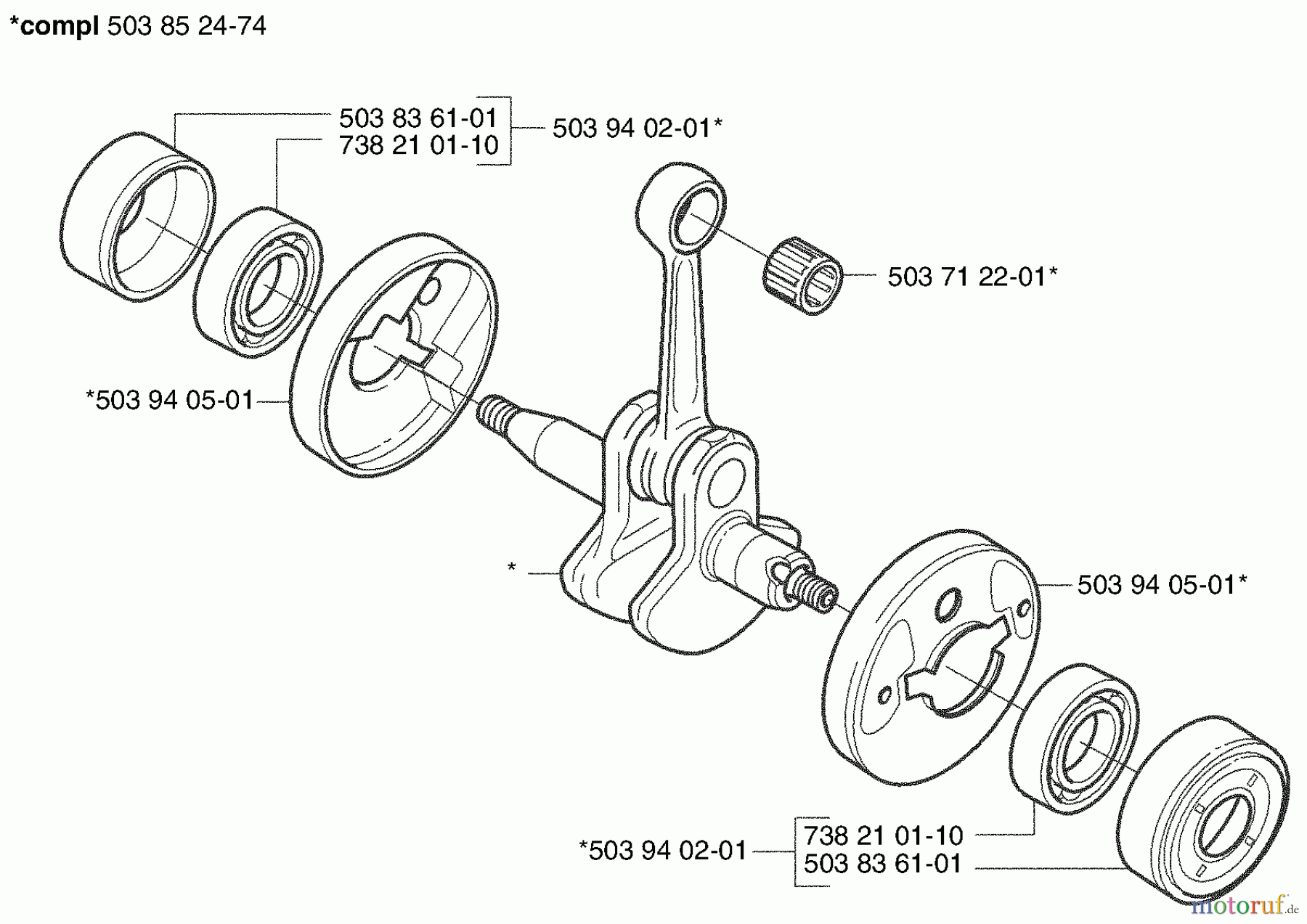 Husqvarna Heckenscheren 325 HE 4X - Husqvarna Hedge Trimmer (2003-01 to 2005-01) Crankshaft