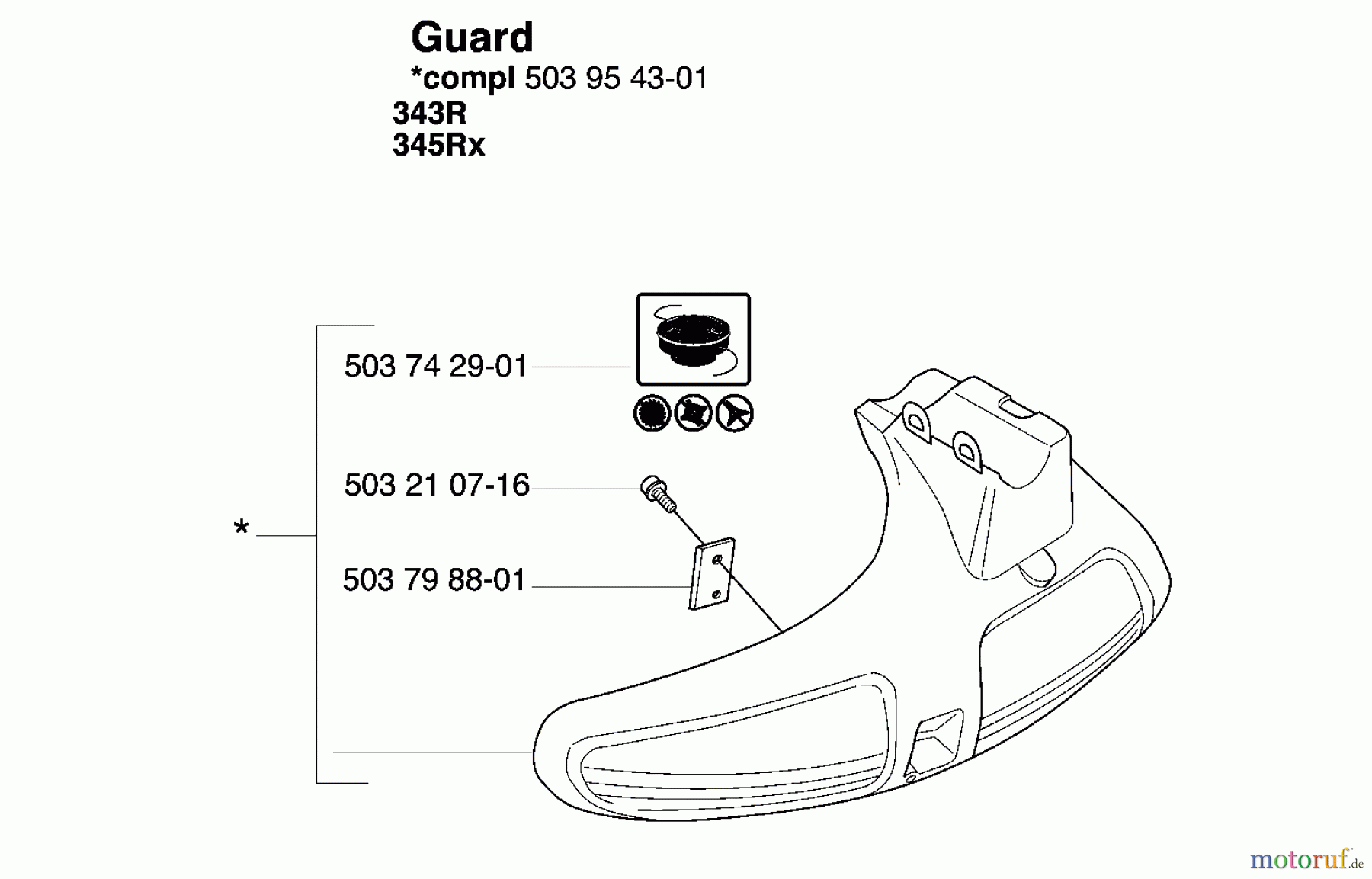 Husqvarna Zubehör Husqvarna Trimmer Heads (2007-04 & After) Guards A