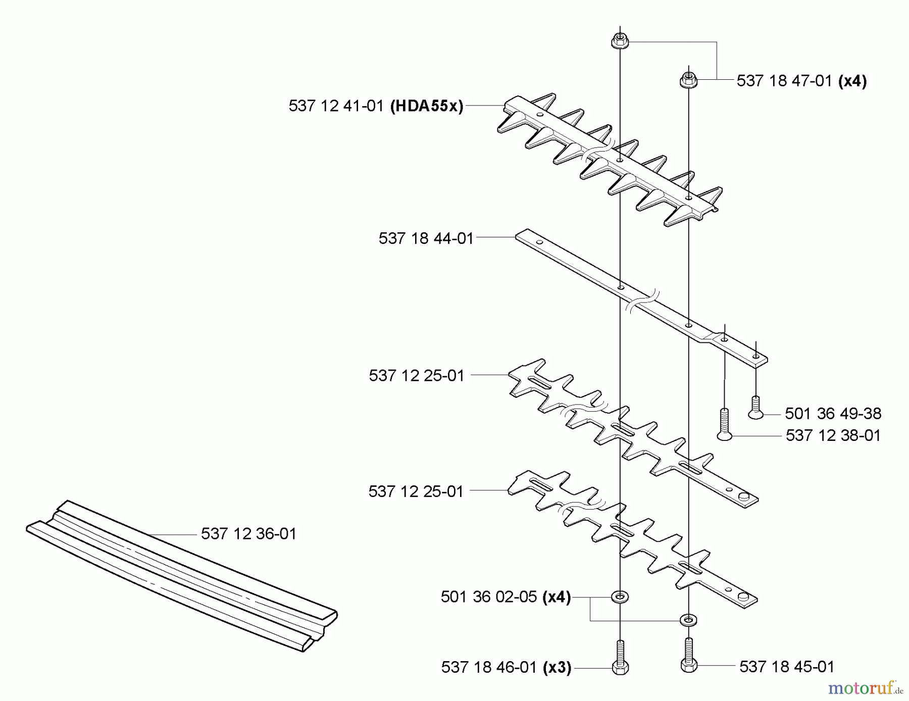 Husqvarna Heckenscheren 323 HE 3 - Husqvarna Hedge Trimmer (2005-02 to 2005-08) Cutters