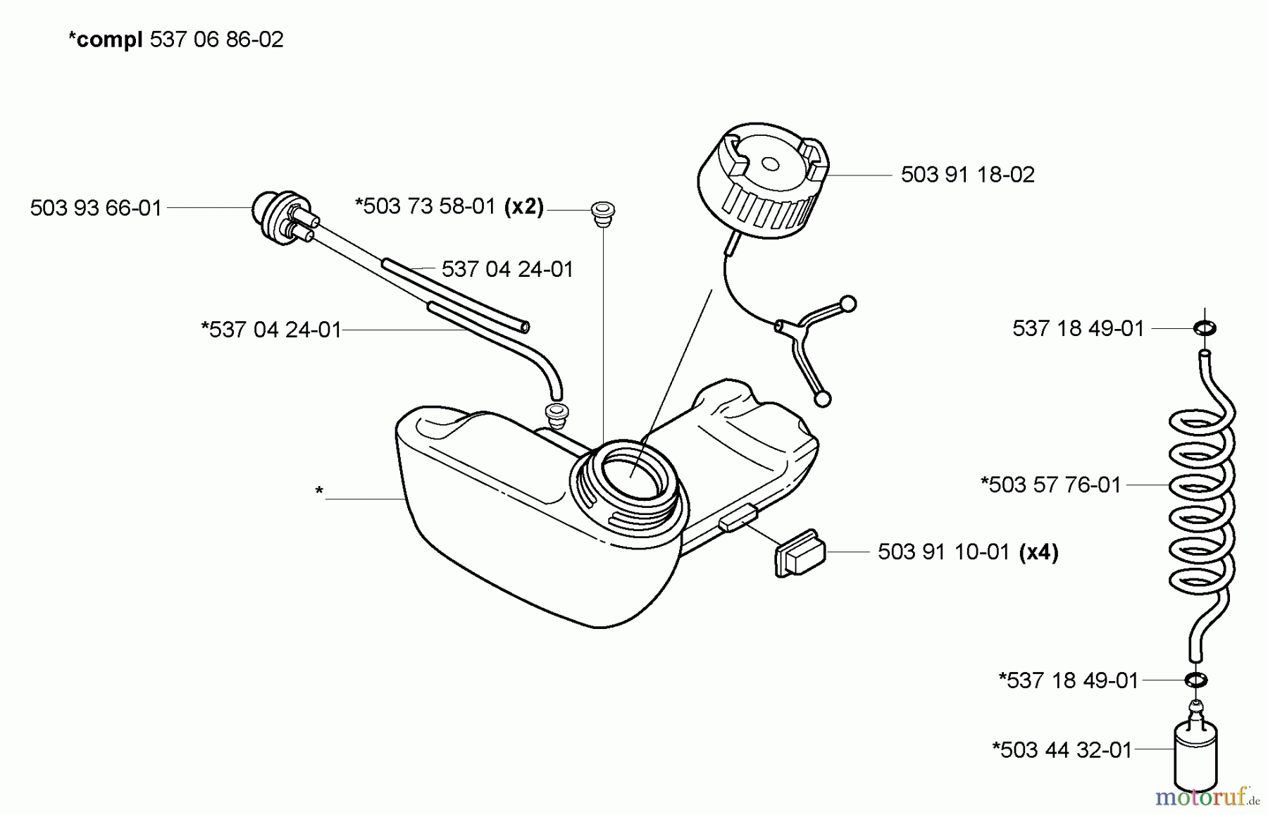 Husqvarna Heckenscheren 323 HE 3 - Husqvarna Hedge Trimmer (2005-02 to 2005-08) Fuel System