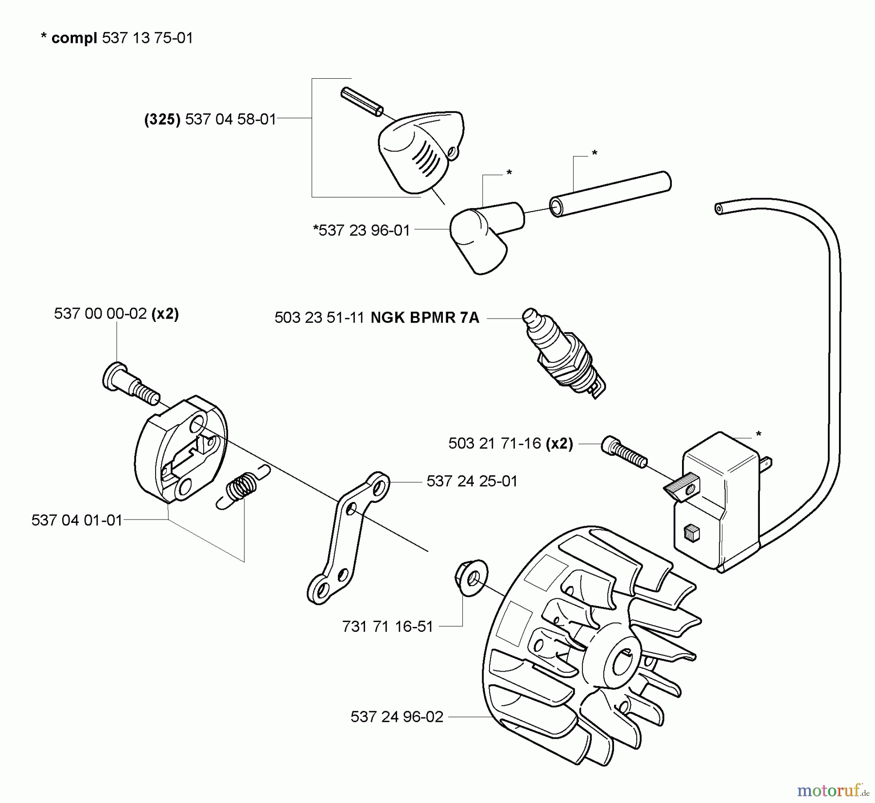 Husqvarna Heckenscheren 323 HE 3 - Husqvarna Hedge Trimmer (2005-02 to 2005-08) Ignition/Flywheel
