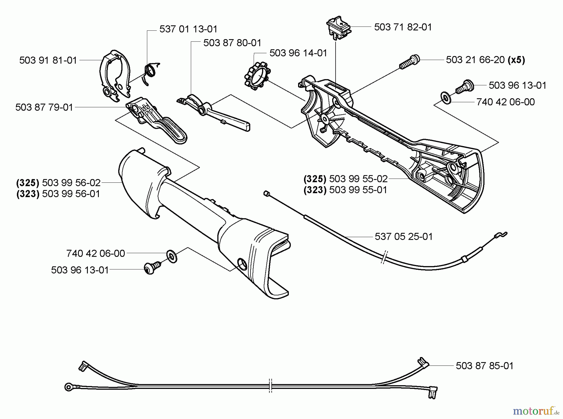 Husqvarna Heckenscheren 323 HE 3 - Husqvarna Hedge Trimmer (2005-02 to 2005-08) Throttle