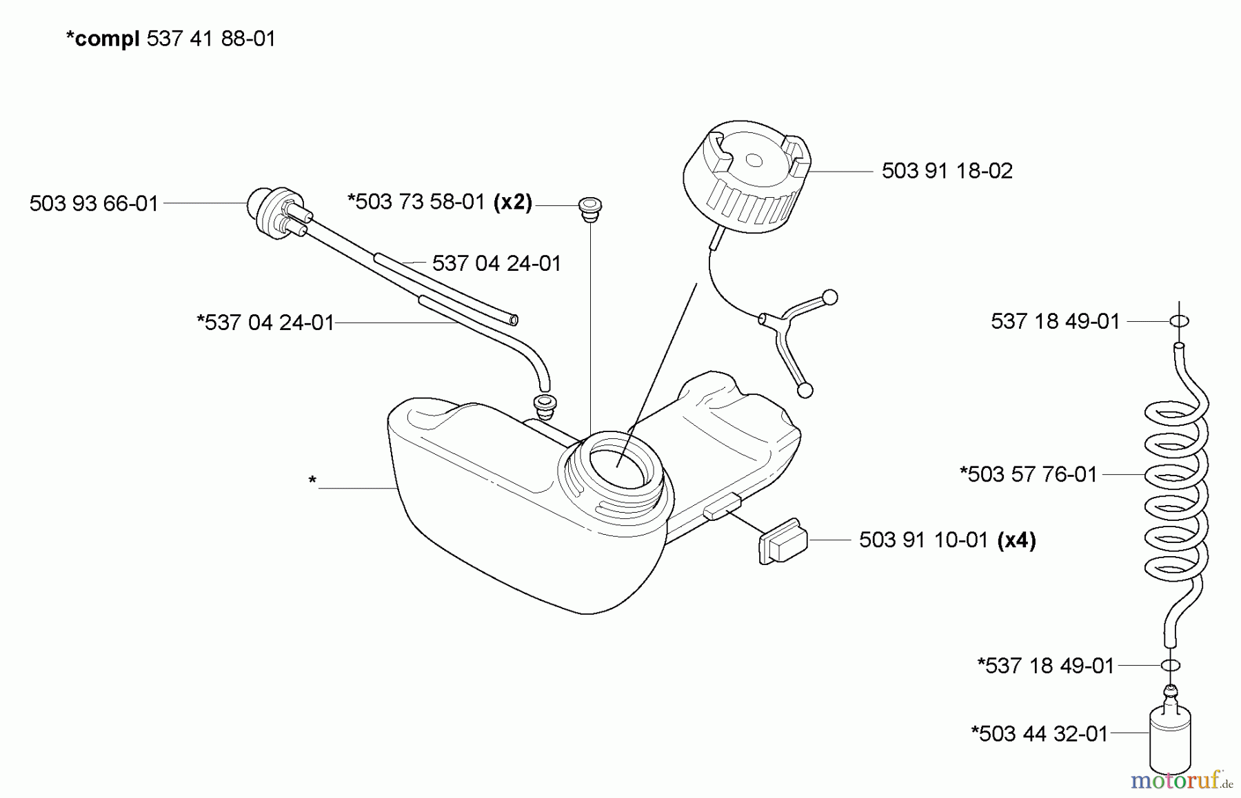 Husqvarna Zubehör HA 850 - Husqvarna Hedge Trimmer Attachment (2005-09 to 2005-09) Fuel Tank