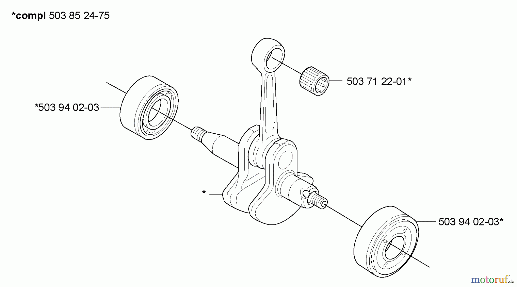  Husqvarna Heckenscheren 323 HE 3 - Husqvarna Hedge Trimmer (2005-10 to 2006-12) Crankshaft