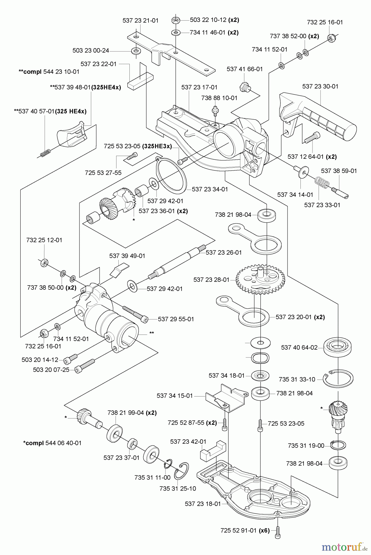 Husqvarna Heckenscheren 325 HE 3X - Husqvarna Hedge Trimmer (2005-10 to 2006-12) Gear Box