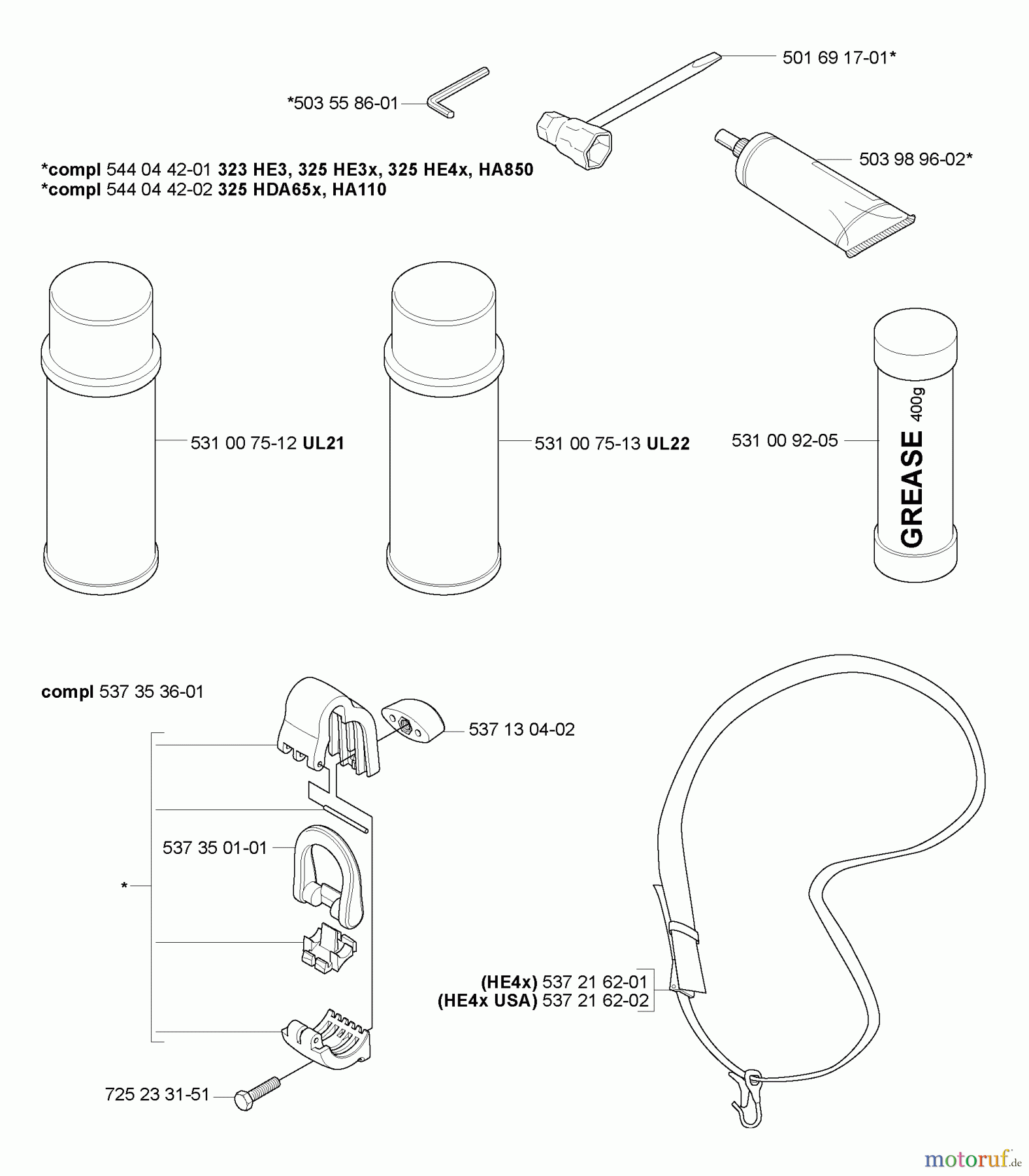Husqvarna Heckenscheren 325 HE 3X - Husqvarna Hedge Trimmer (2007-01 & After) Accessories