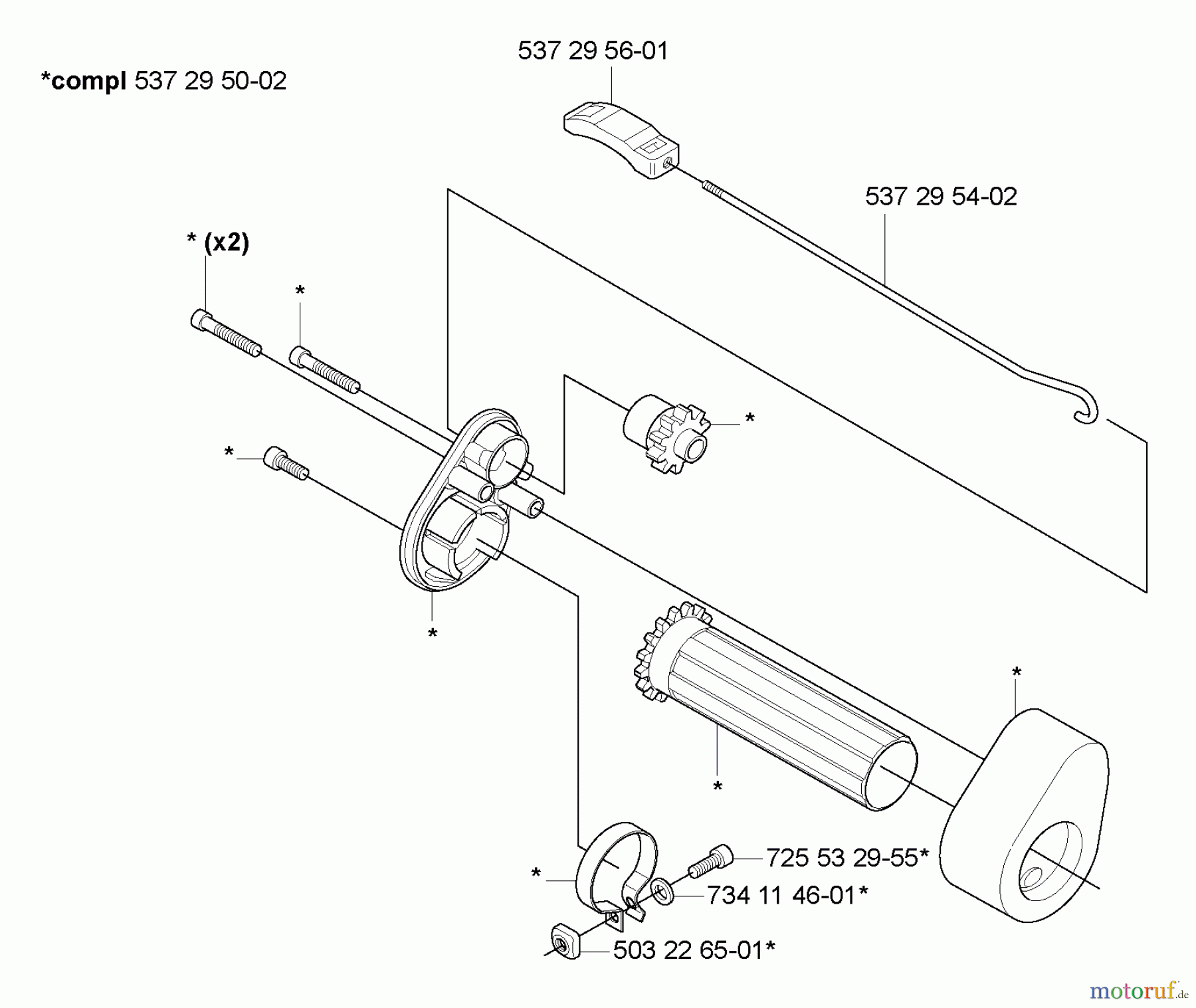 Husqvarna Heckenscheren 325 HE 4X - Husqvarna Hedge Trimmer (2007-01 & After) Handle/ Shaft/ Tube - Adjustment Lock