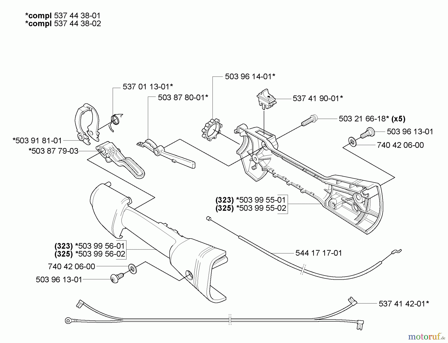 Husqvarna Heckenscheren 325 HE 3X - Husqvarna Hedge Trimmer (2007-01 & After) Throttle Assy.