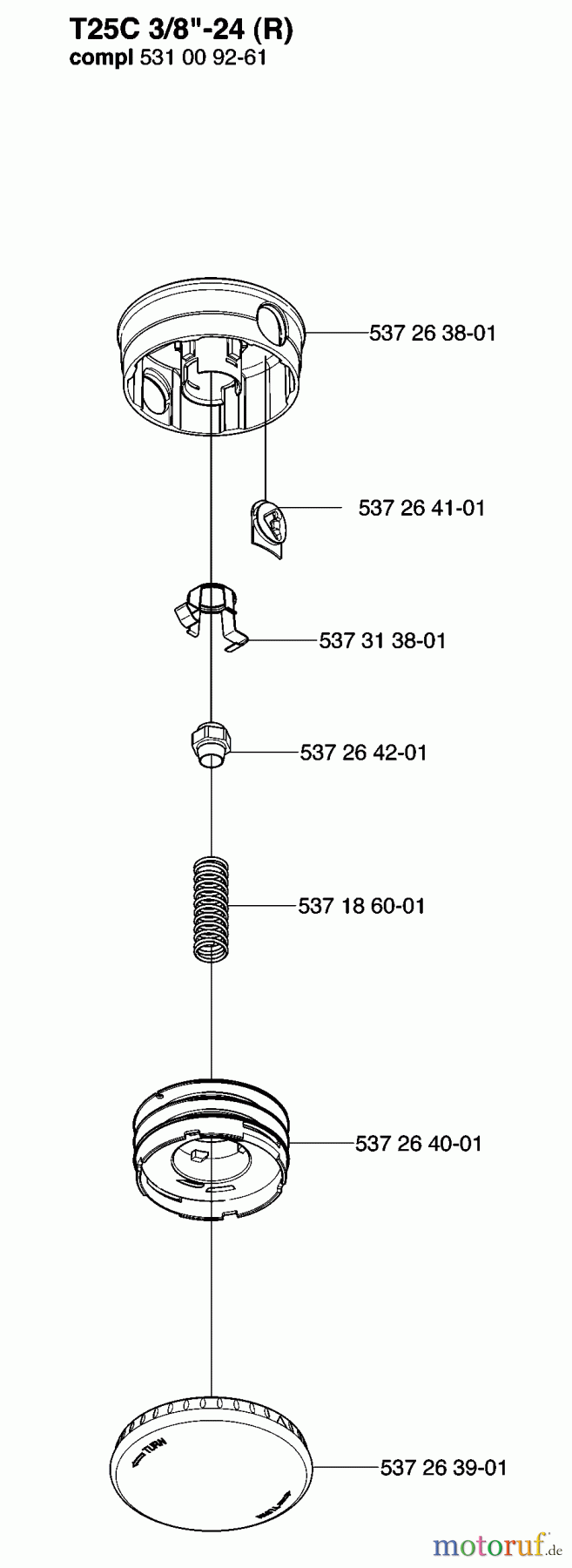Husqvarna Zubehör Husqvarna Trimmer Heads (2007-04 & After) T25C