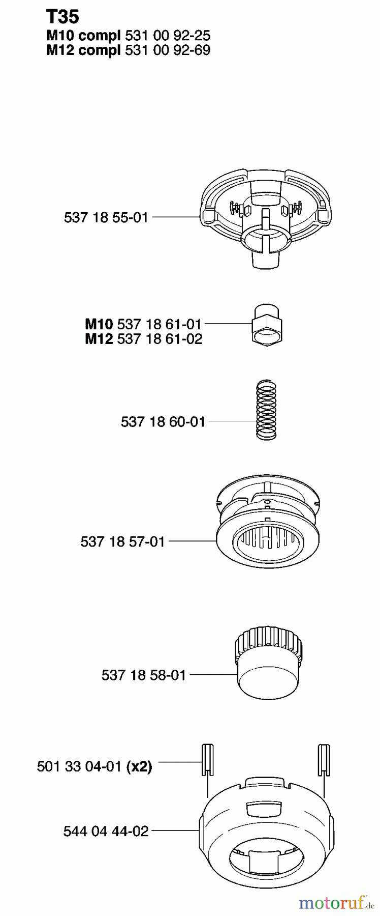 Husqvarna Zubehör Husqvarna Trimmer Heads (2007-04 & After) T35