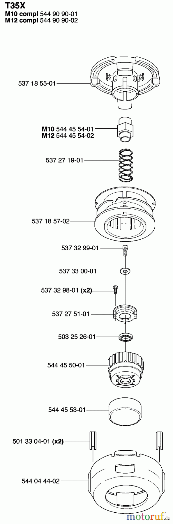 Husqvarna Zubehör Husqvarna Trimmer Heads (2007-04 & After) T35x