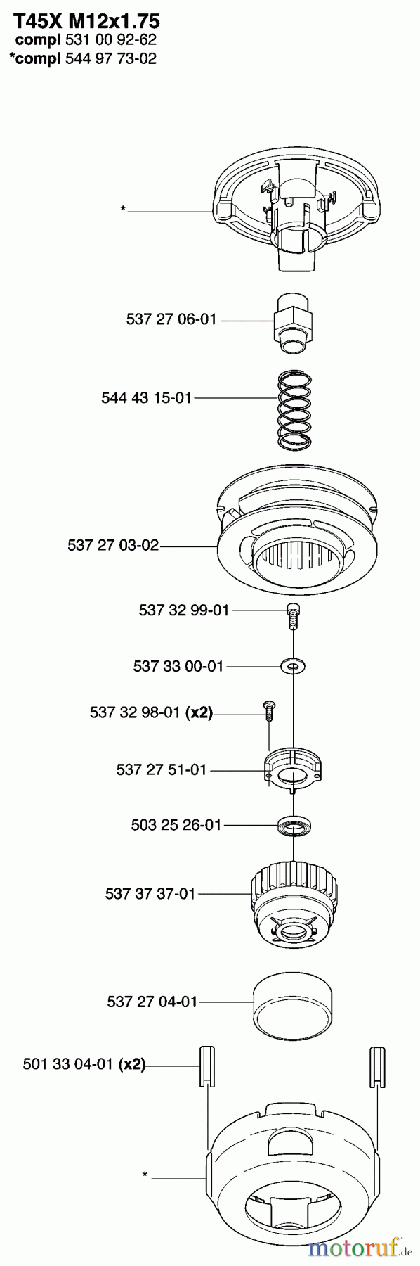 Husqvarna Zubehör Husqvarna Trimmer Heads (2007-04 & After) T45x