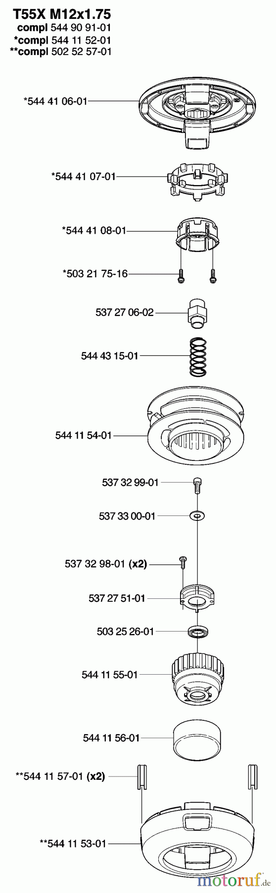 Husqvarna Zubehör Husqvarna Trimmer Heads (2007-04 & After) T55x