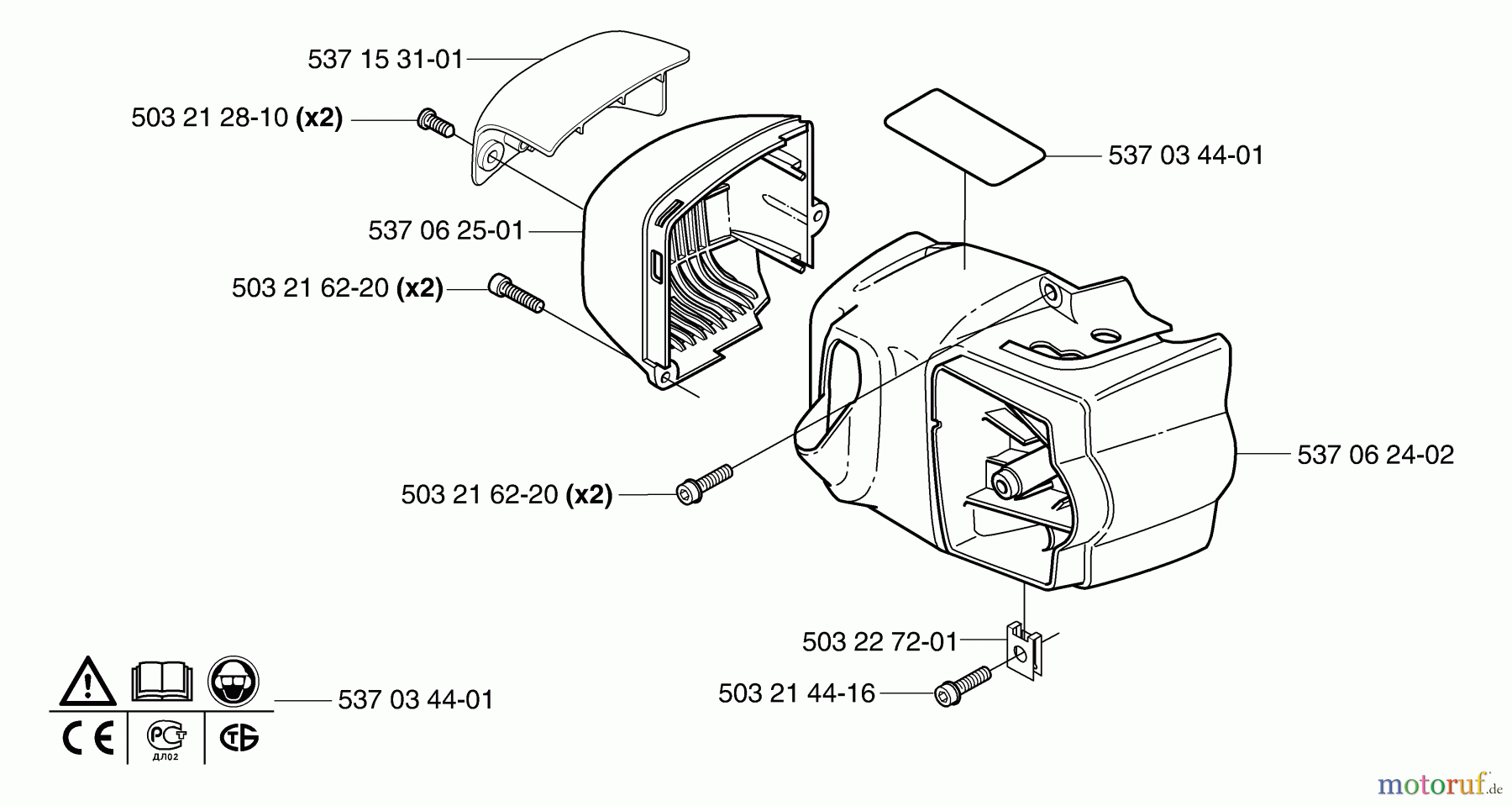 Husqvarna Heckenscheren 325 HS 99X - Husqvarna Hedge Trimmer (2003-01 to 2008-04) Covers/Housing