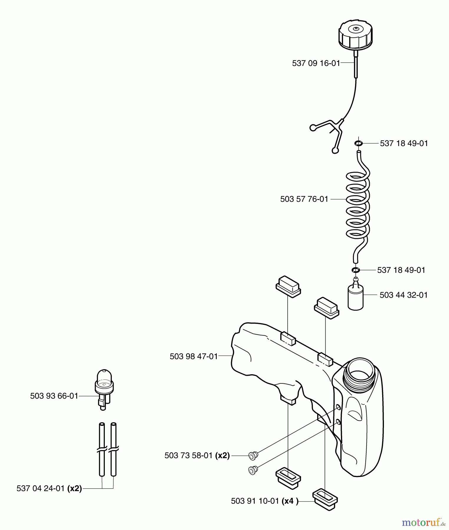 Husqvarna Heckenscheren 325 HS 99X - Husqvarna Hedge Trimmer (2003-01 to 2008-04) Fuel Tank