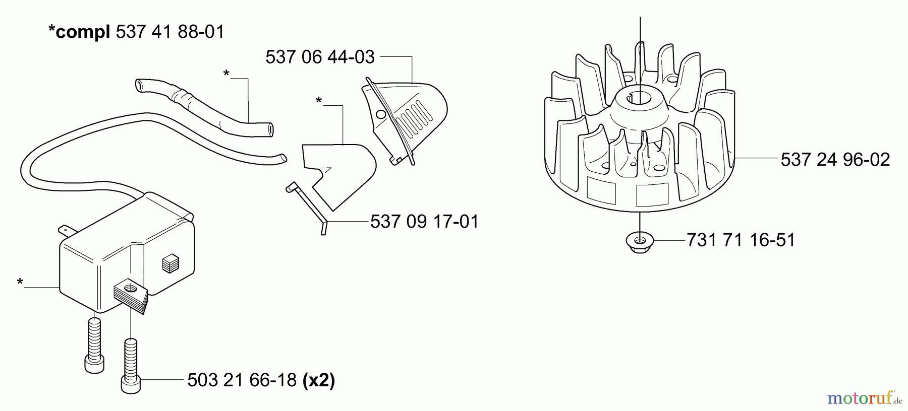 Husqvarna Heckenscheren 326 HD 60X - Husqvarna Hedge Trimmer (2006-07 & After) Ignition/Flywheel