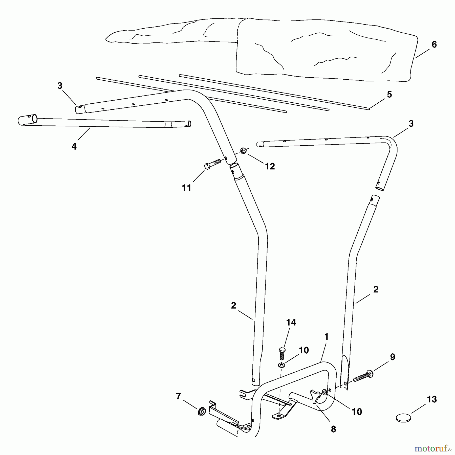 Husqvarna Zubehör, Rasenmäher / Mäher 45-0373 - Husqvarna DSS Deluxe Sun Shade (2005-06 & After) Deluxe Sun Shade