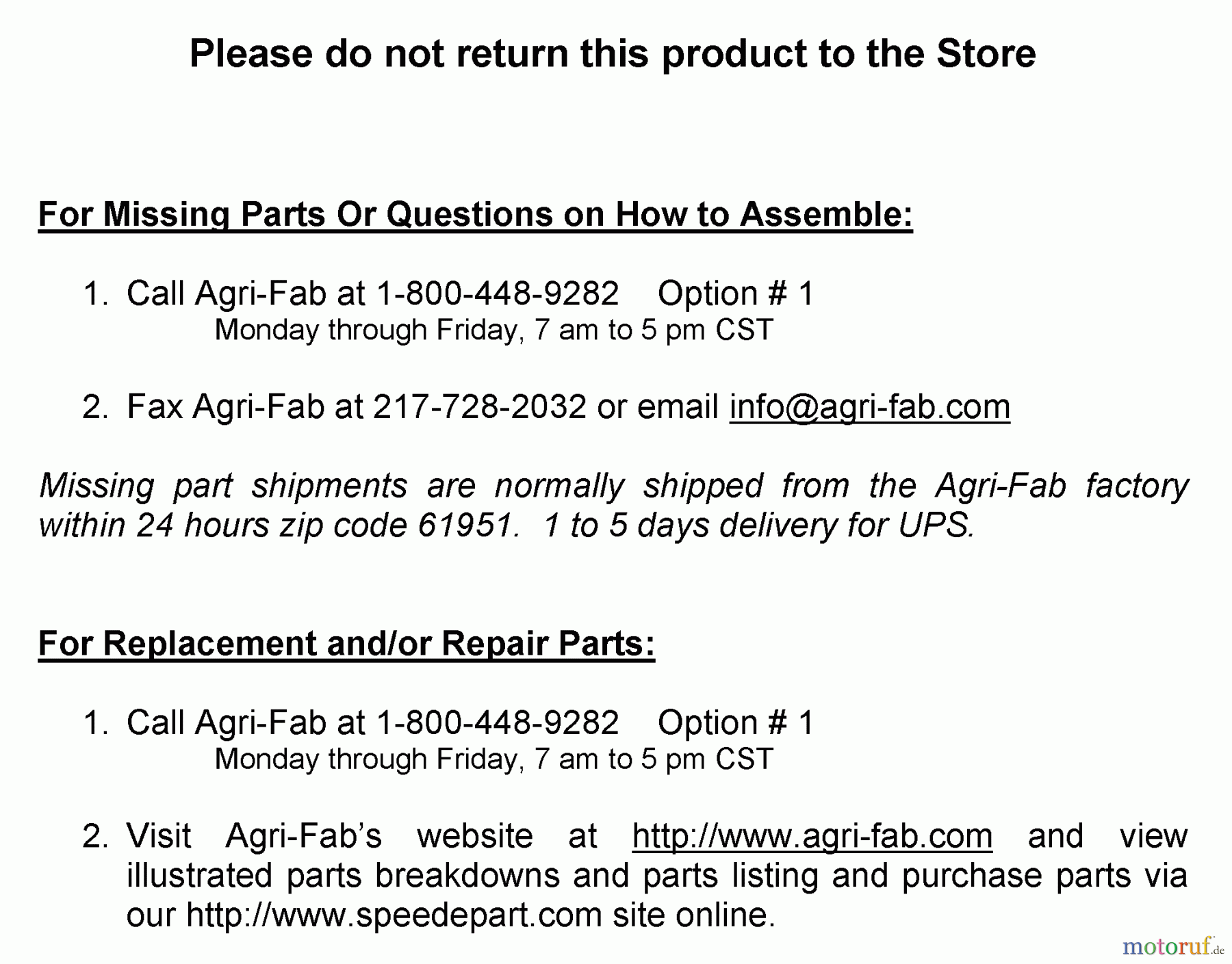 Husqvarna Zubehör, Rasenmäher / Mäher 45-03021 - Husqvarna Sleeve Hitch (2006-03 & After) Agri - Fab Parts Information