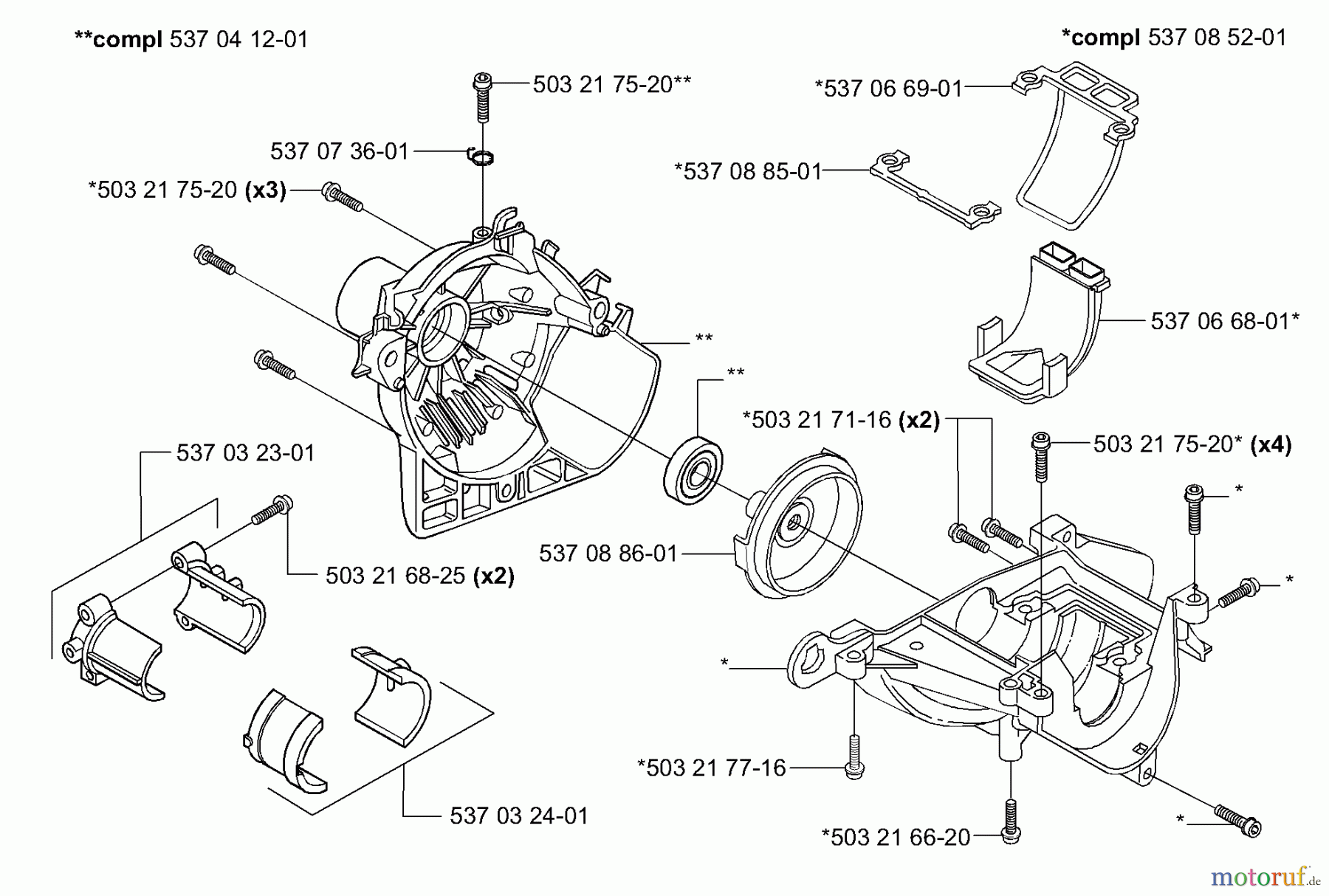 Husqvarna Heckenscheren 326 HDA - Husqvarna Hedge Trimmer (E-tech 2 & After) Crankcase