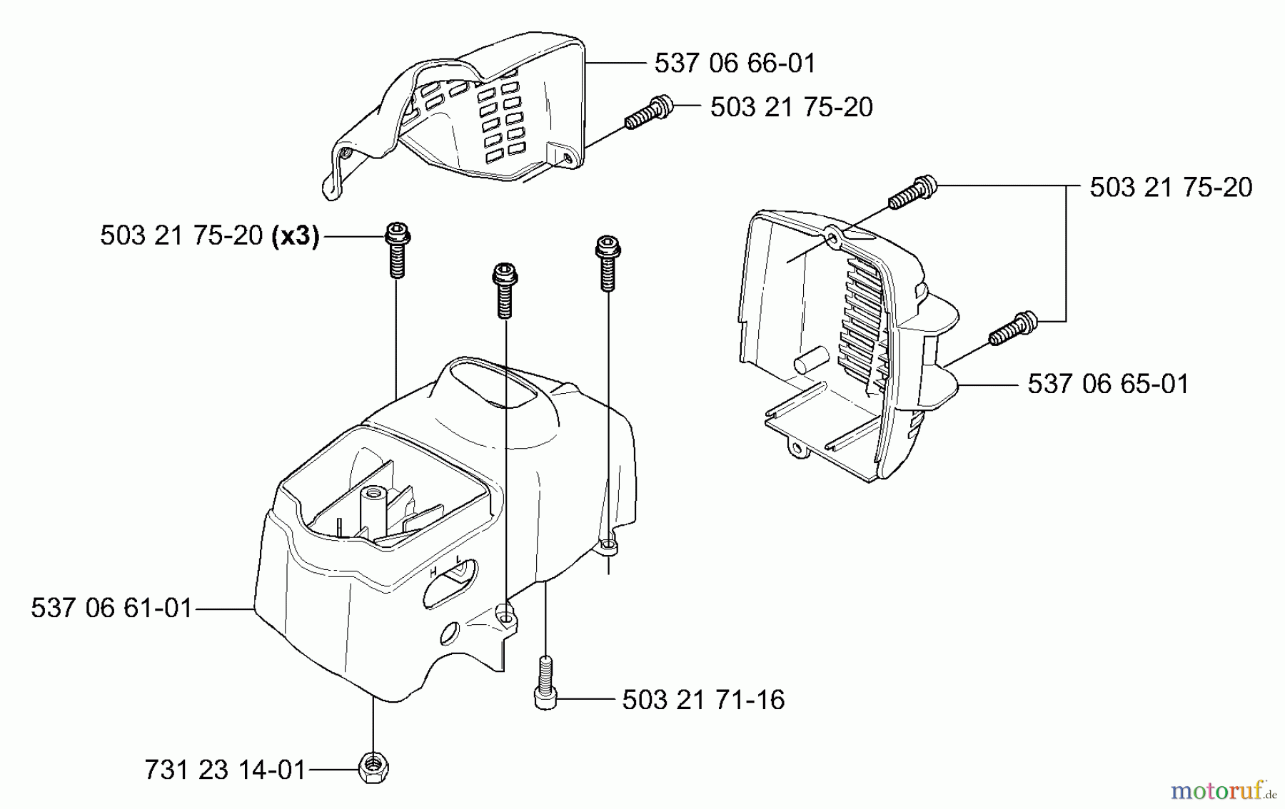 Husqvarna Heckenscheren 326 HDA - Husqvarna Hedge Trimmer (E-tech 2 & After) Engine Covers