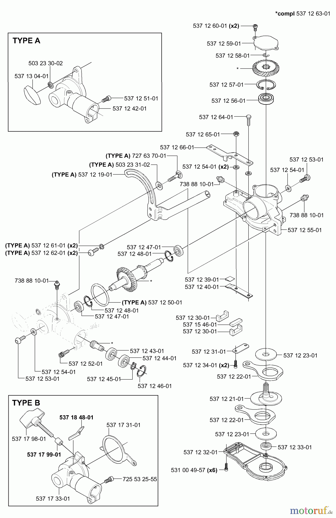Husqvarna Heckenscheren 326 HE 3 - Husqvarna Hedge Trimmer (E-tech 2 & After) Gear Head