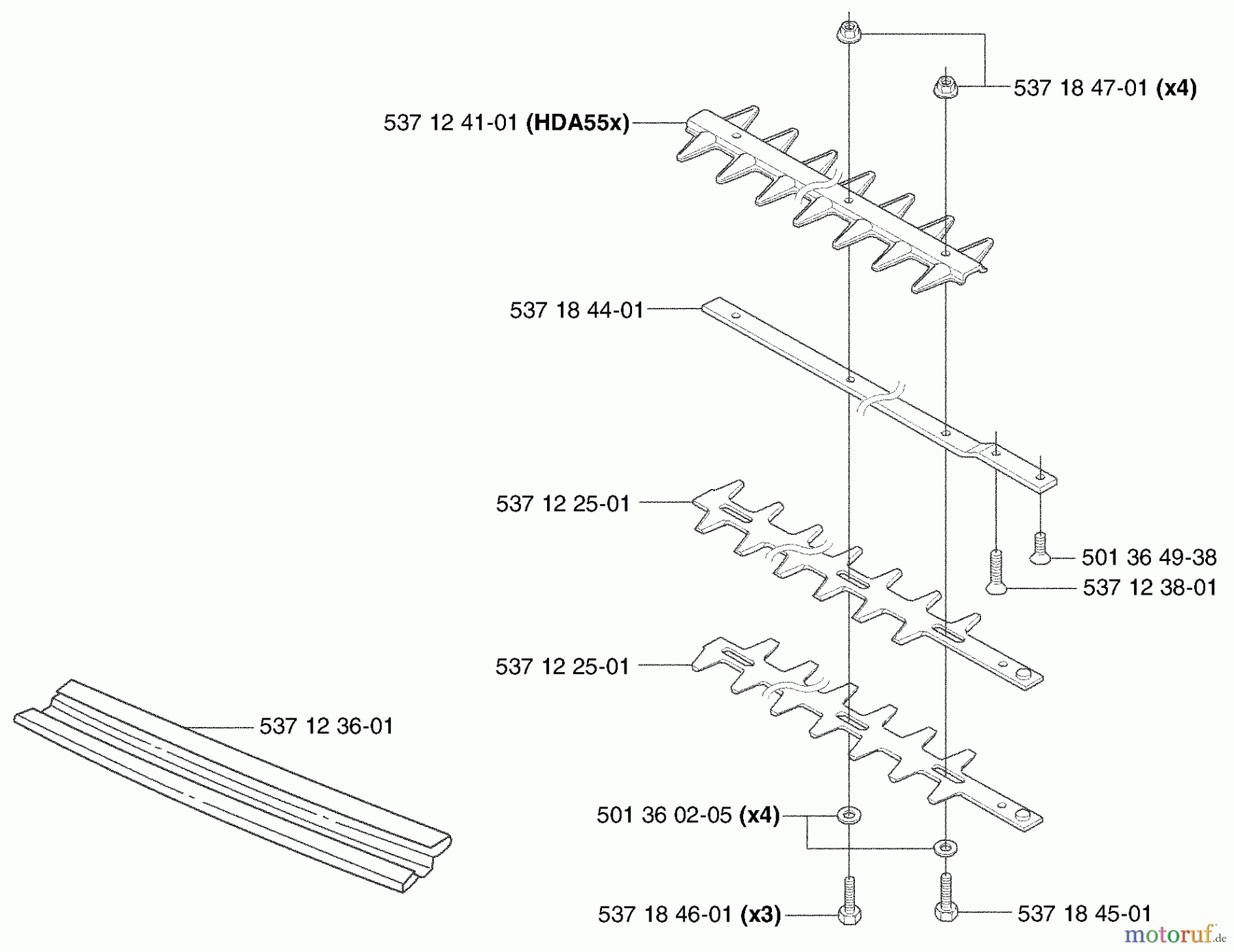 Husqvarna Heckenscheren 326 HE 3X - Husqvarna Hedge Trimmer (2003-01 to 2003-12) Cutter Bars