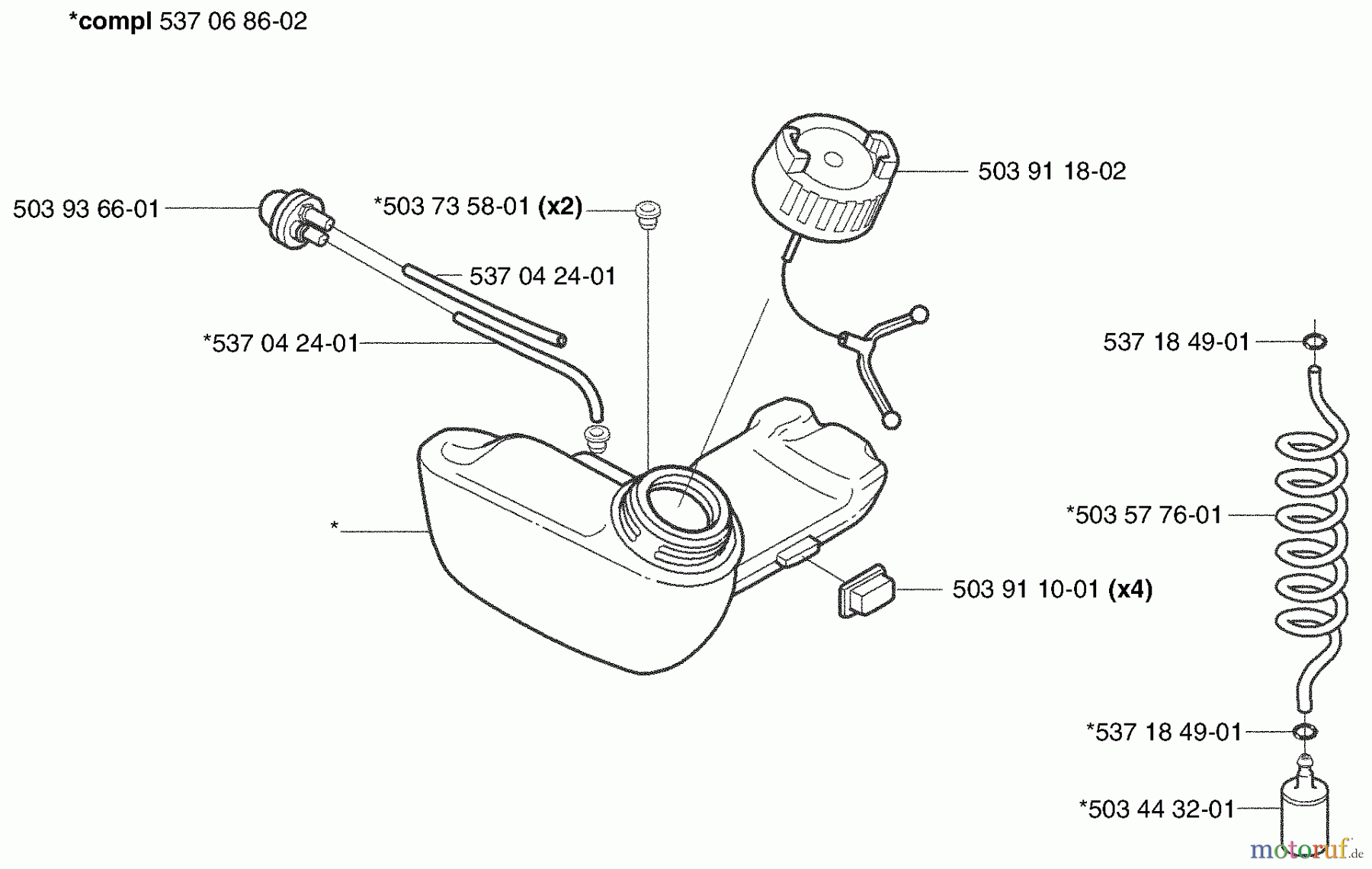 Husqvarna Heckenscheren 326 HDA 55X - Husqvarna Hedge Trimmer (2003-01 to 2003-12) Fuel Tank