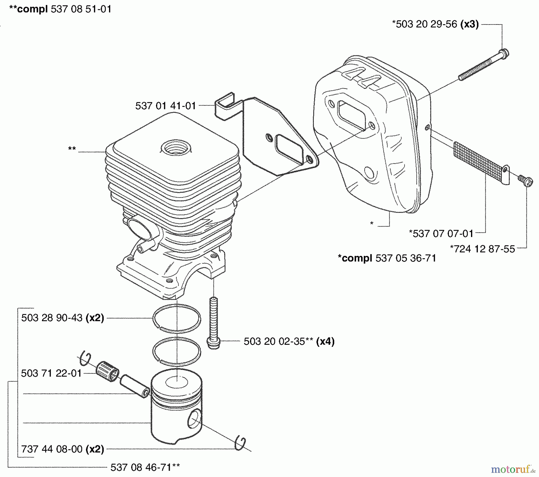 Husqvarna Heckenscheren 326 HE 3X - Husqvarna Hedge Trimmer (2003-01 to 2003-12) Muffler