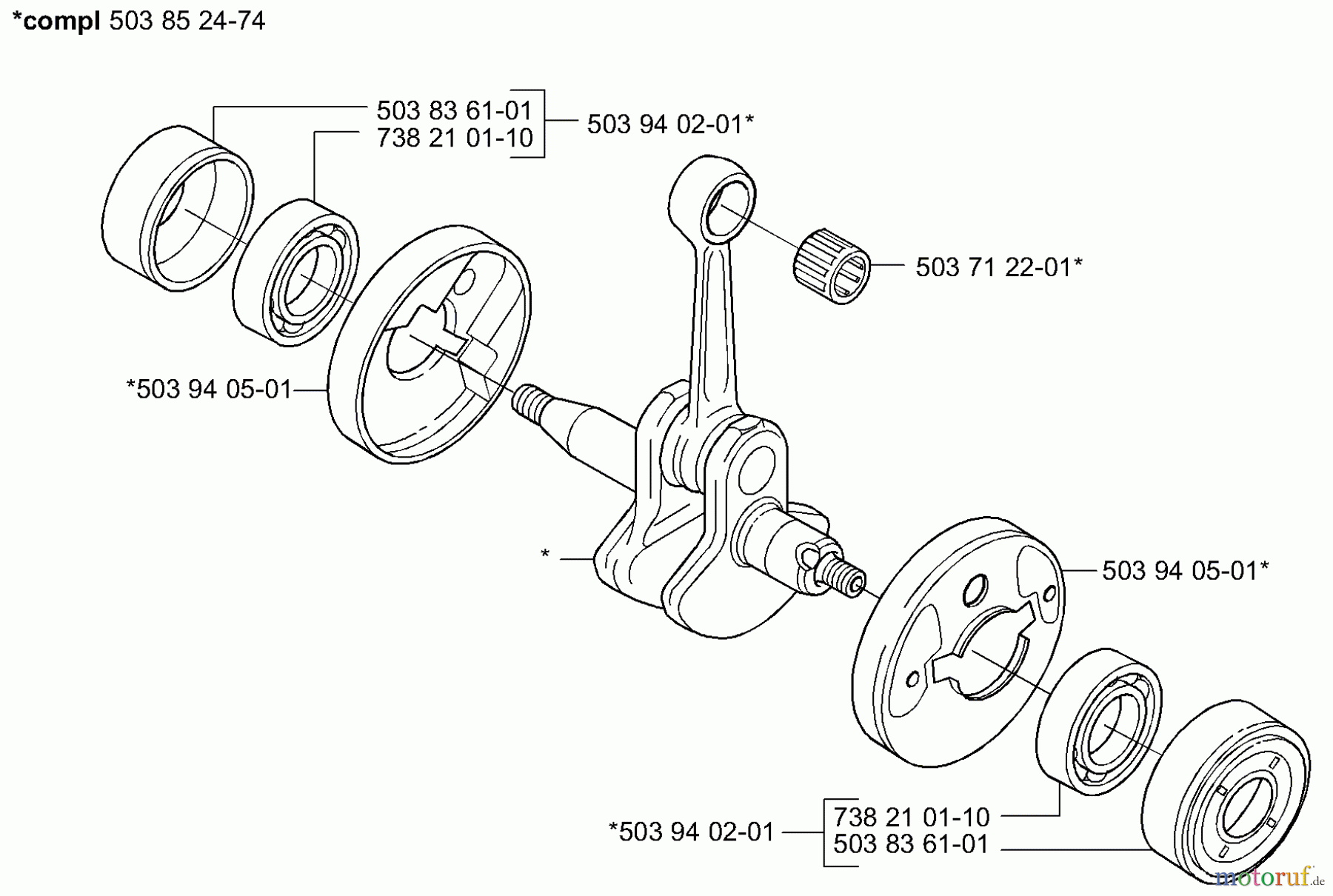 Husqvarna Heckenscheren 326 HDA 55X - Husqvarna Hedge Trimmer (2004-01 to 2005-09) Crankshaft