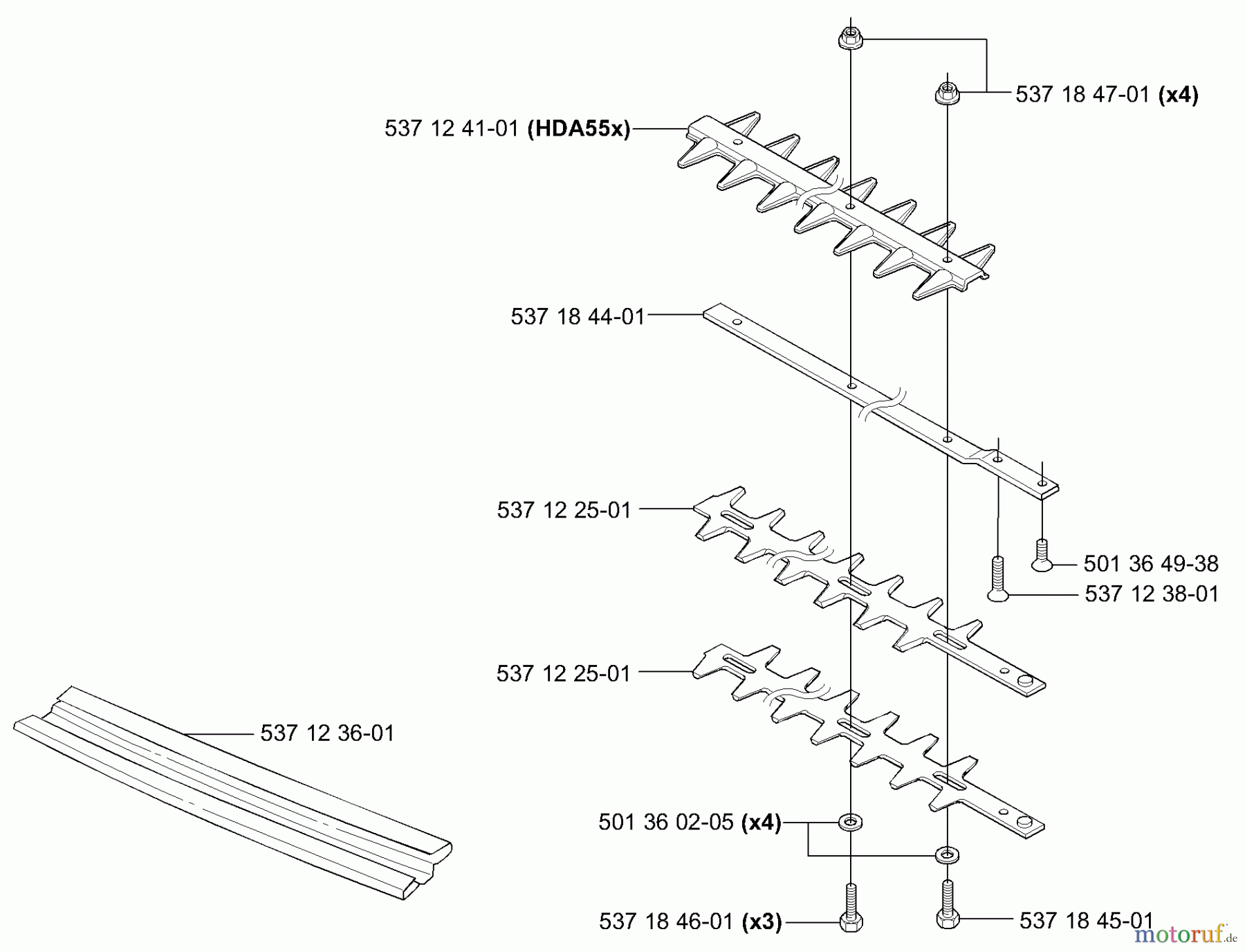 Husqvarna Zubehör HA 850 - Husqvarna Hedge Trimmer Attachment (2004-01 to 2005-08) Cutter Bars