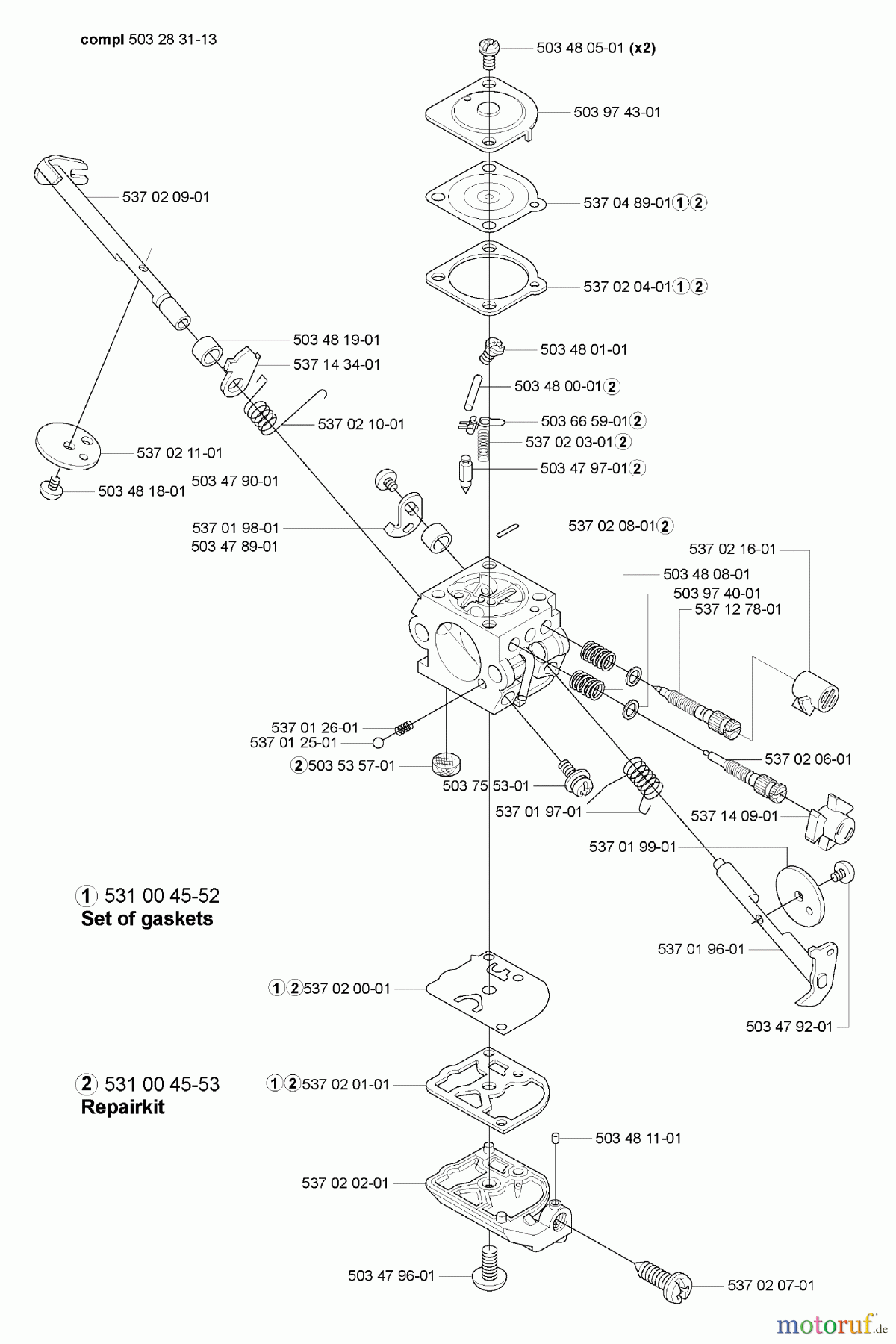 Husqvarna Heckenscheren 326 HE 4X - Husqvarna Hedge Trimmer (2005-10 & After) Carburetor Parts
