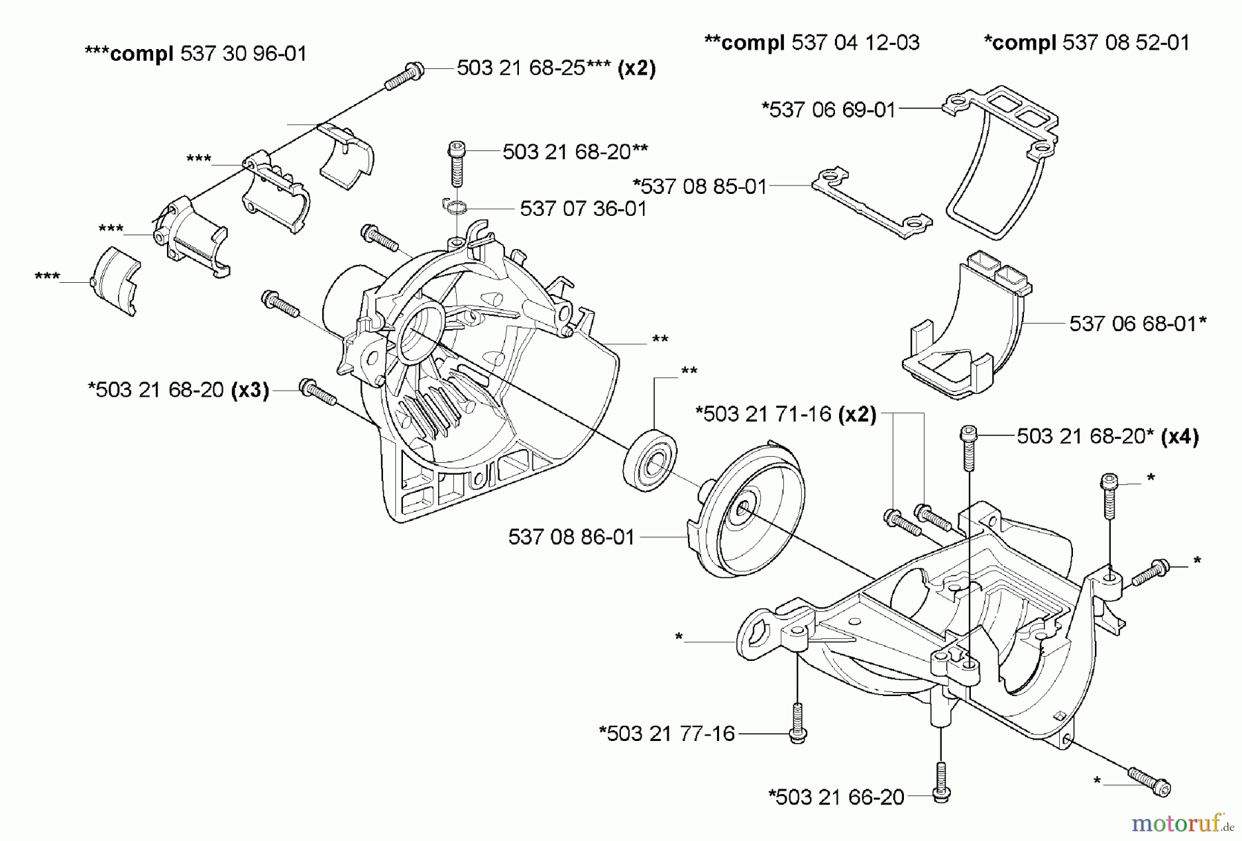Husqvarna Heckenscheren 326 HE 4X - Husqvarna Hedge Trimmer (2005-10 & After) Crankcase