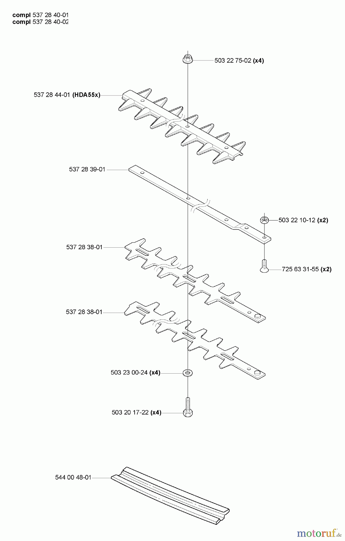 Husqvarna Heckenscheren 326 HE 3X - Husqvarna Hedge Trimmer (2005-10 & After) Cutting Blades