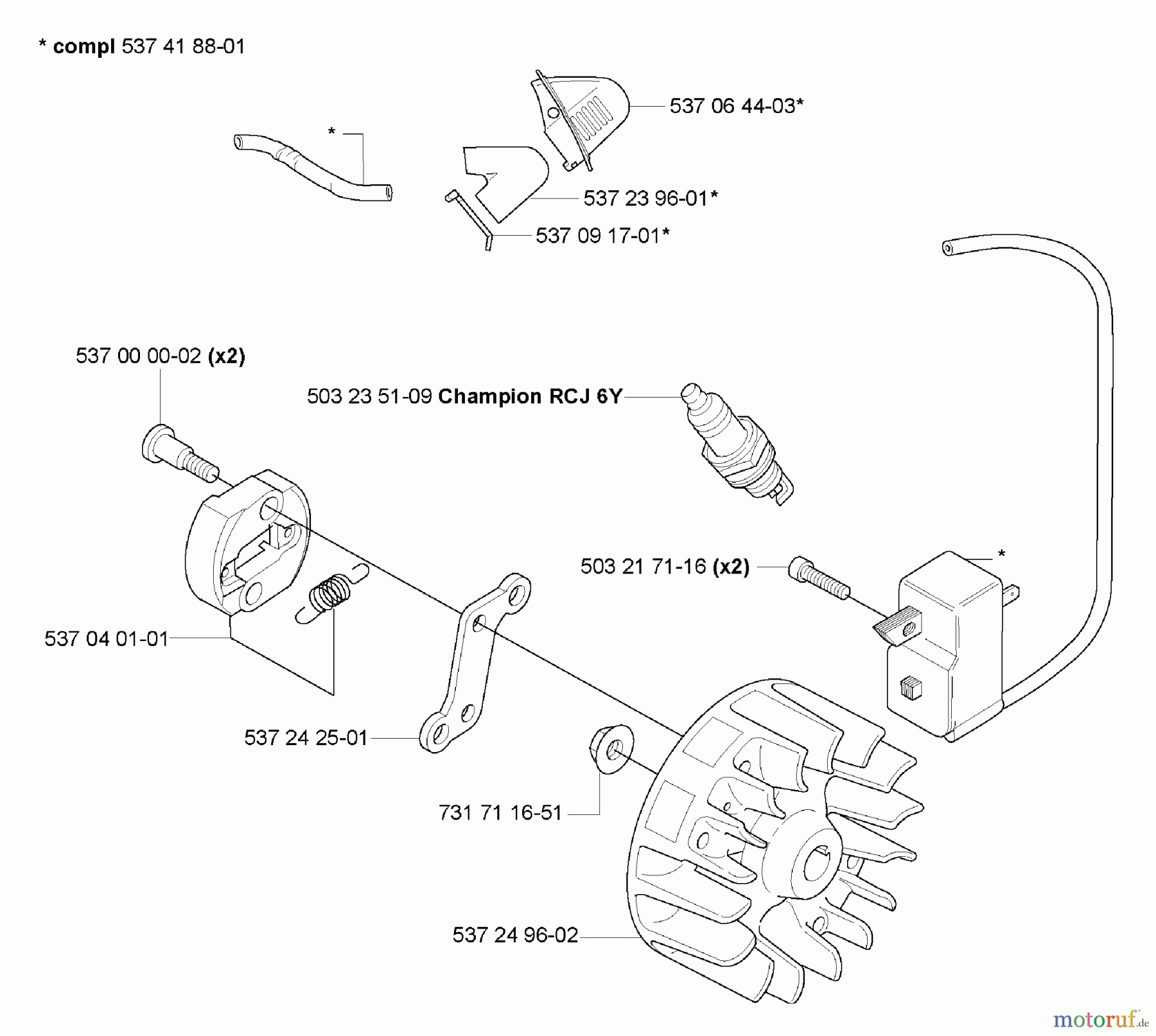 Husqvarna Heckenscheren 326 HE 4X - Husqvarna Hedge Trimmer (2005-10 & After) Ignition/ Flywheel