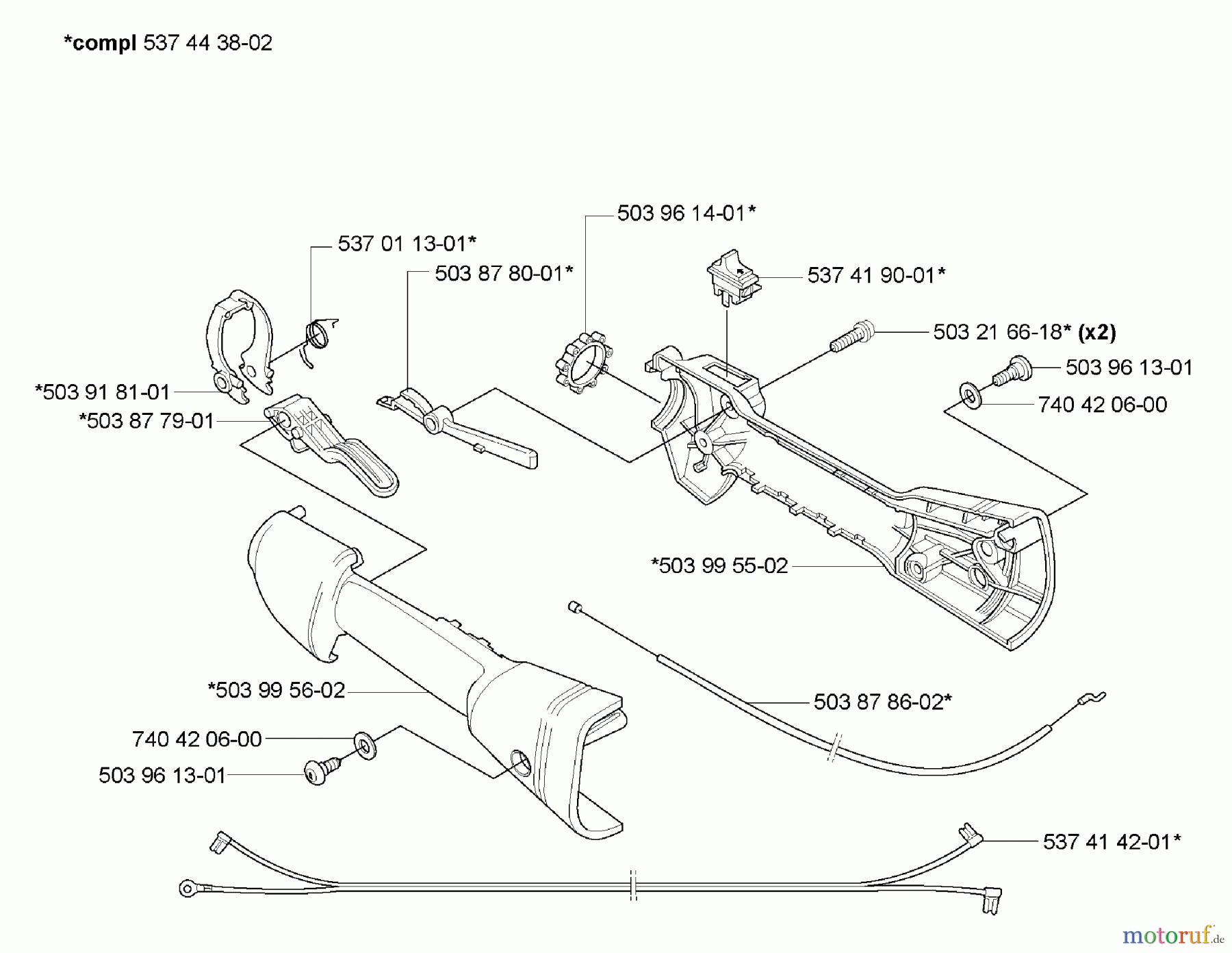 Husqvarna Zubehör HA 850 - Husqvarna Hedge Trimmer Attachment (2005-10 to 2006-12) Throttle