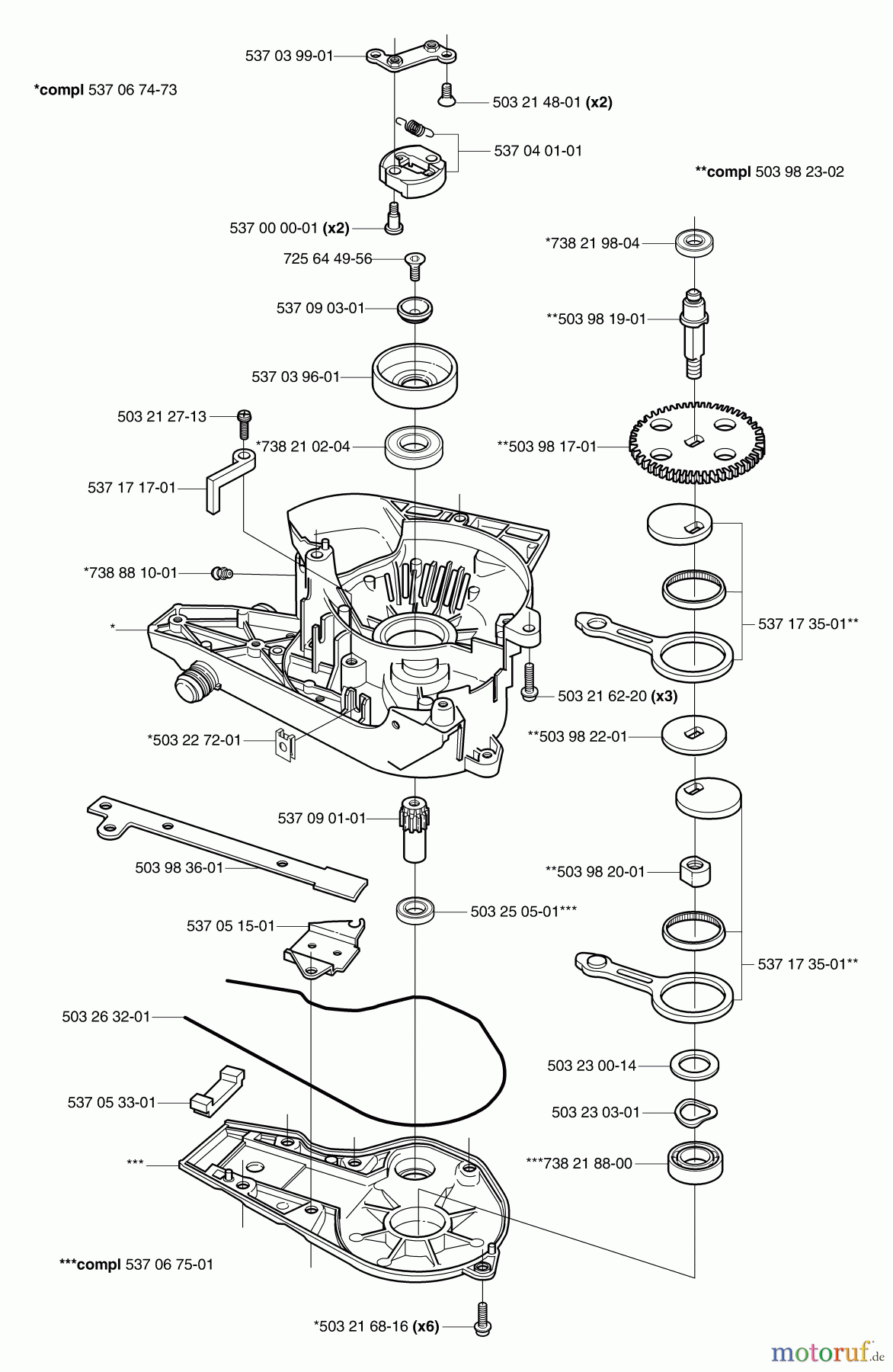 Husqvarna Heckenscheren 326 HS 75X - Husqvarna Hedge Trimmer (2002-01 to 2002-12) Gear Housing/Clutch
