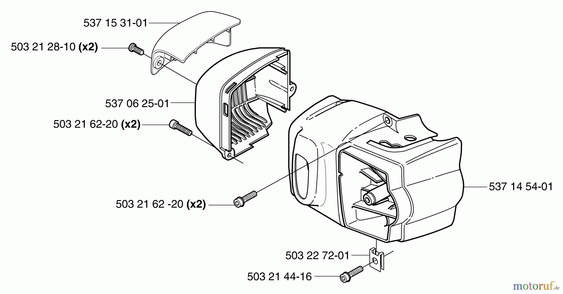 Husqvarna Heckenscheren 326 HS 75X - Husqvarna Hedge Trimmer (2002-01 to 2002-12) Housing/Cover