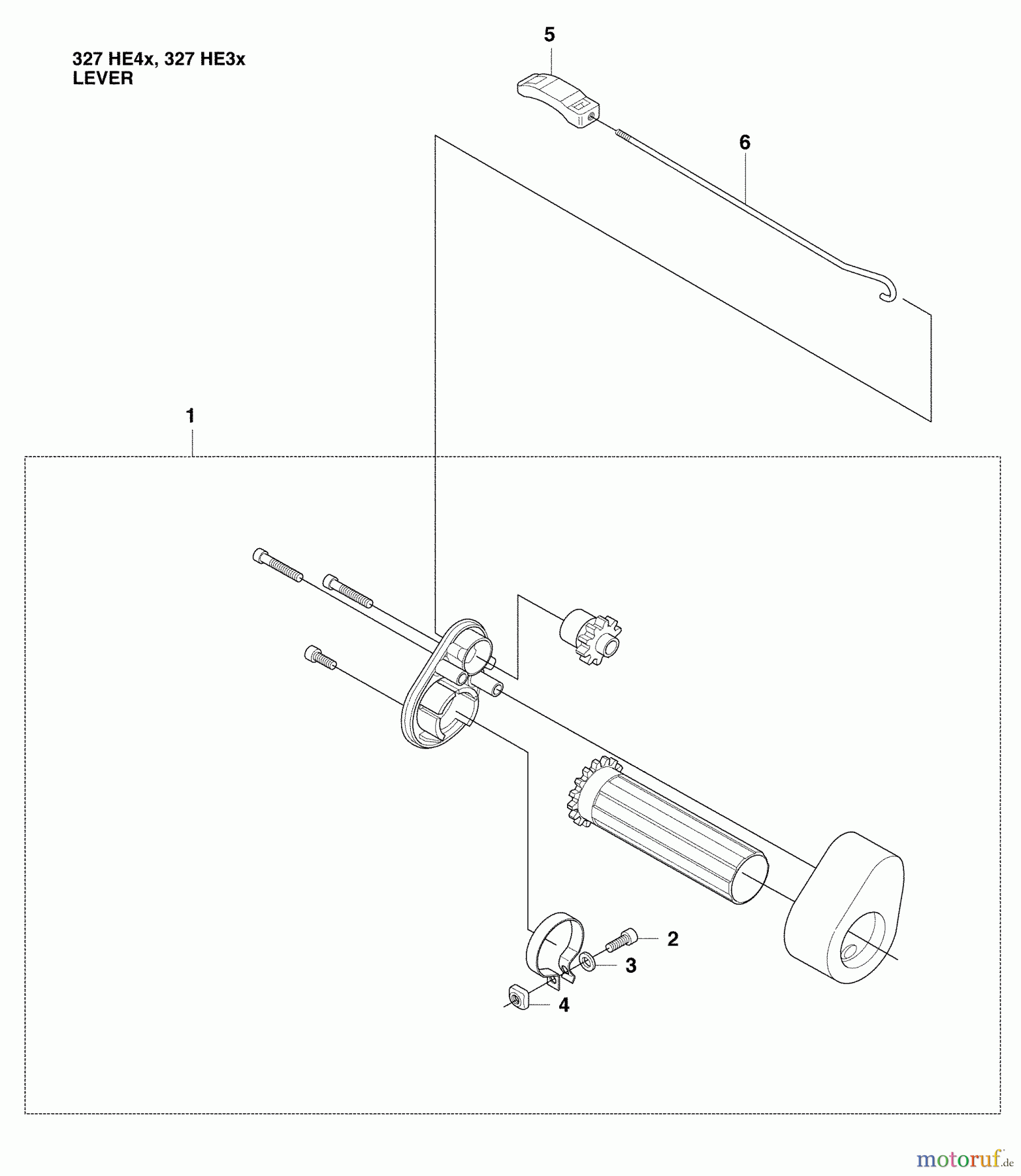 Husqvarna Heckenscheren 327 HE 3X - Husqvarna Hedge Trimmer (2009-04 & After) Lever