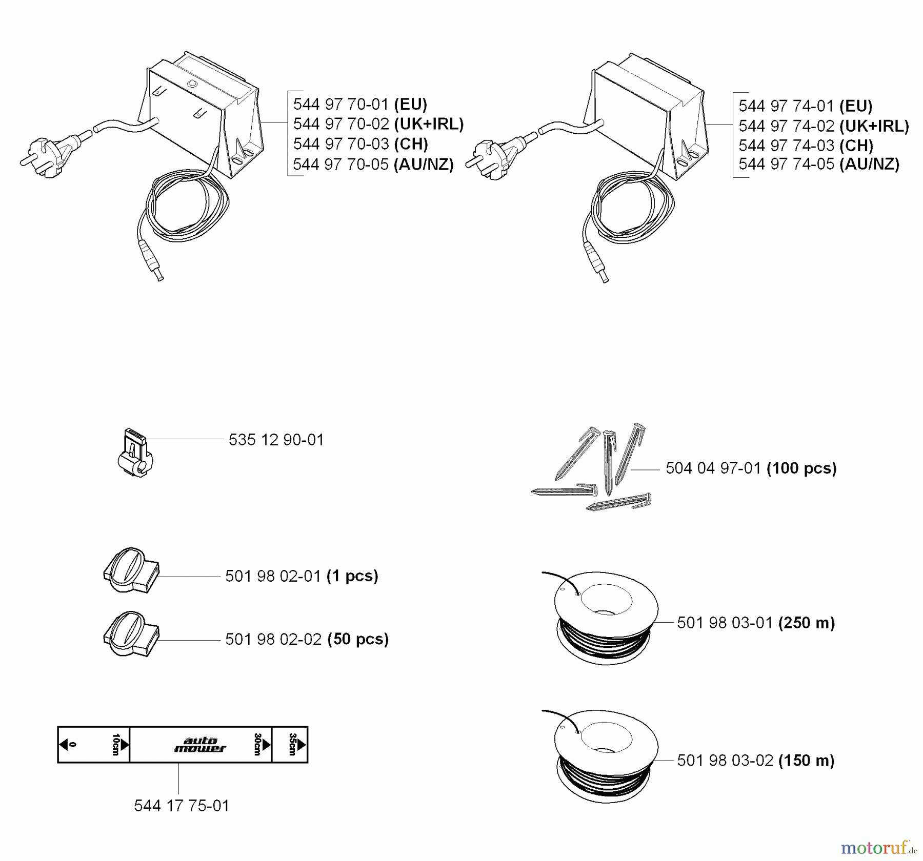 Husqvarna Automower, Mähroboter 210 C - Husqvarna Auto Mower (2008-05 to 2009-01) Battery/Accessories