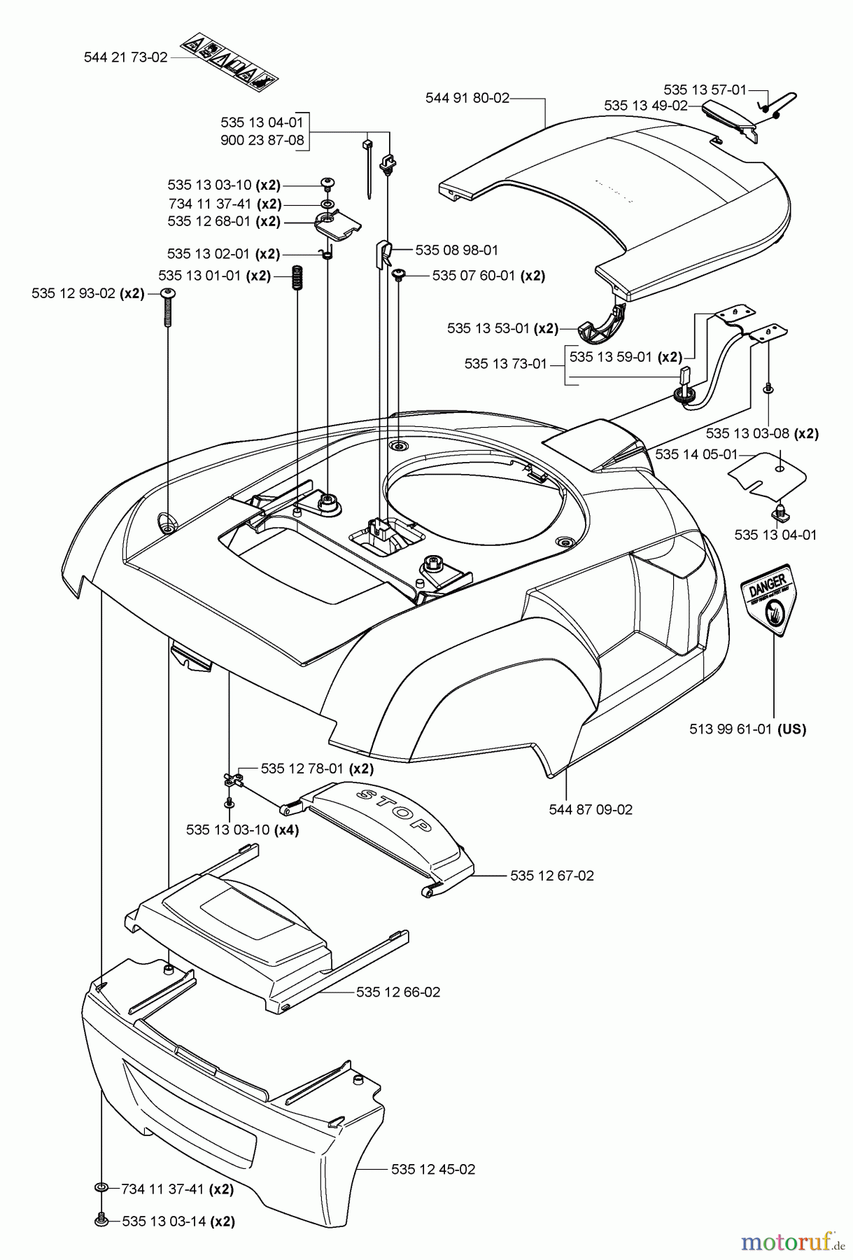 Husqvarna Automower, Mähroboter 220 AC - Husqvarna Auto Mower (2007-02 to 2007-04) Body Assy