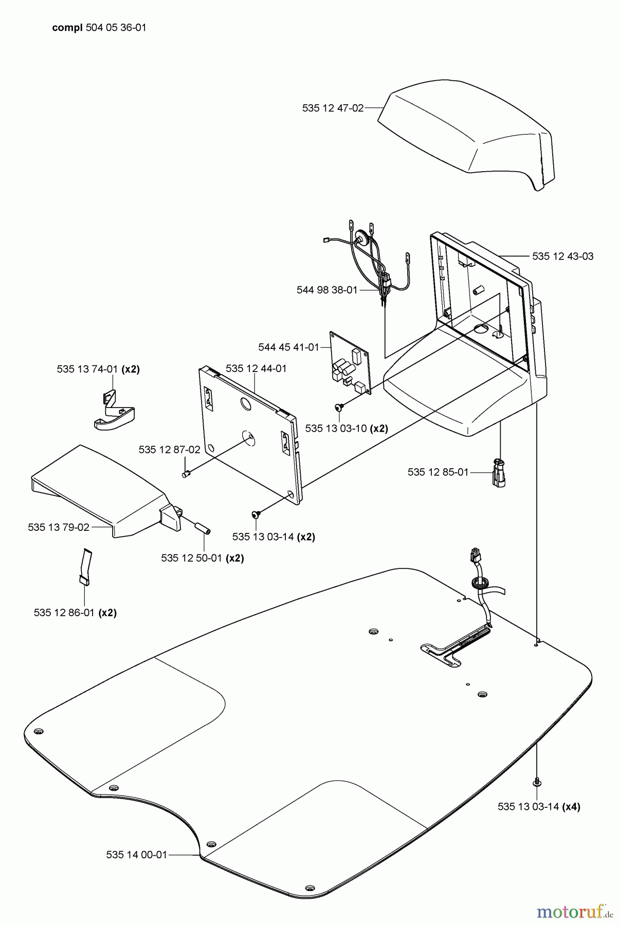 Husqvarna Automower, Mähroboter 220 AC - Husqvarna Auto Mower (2007-02 to 2007-04) Charging Base Components