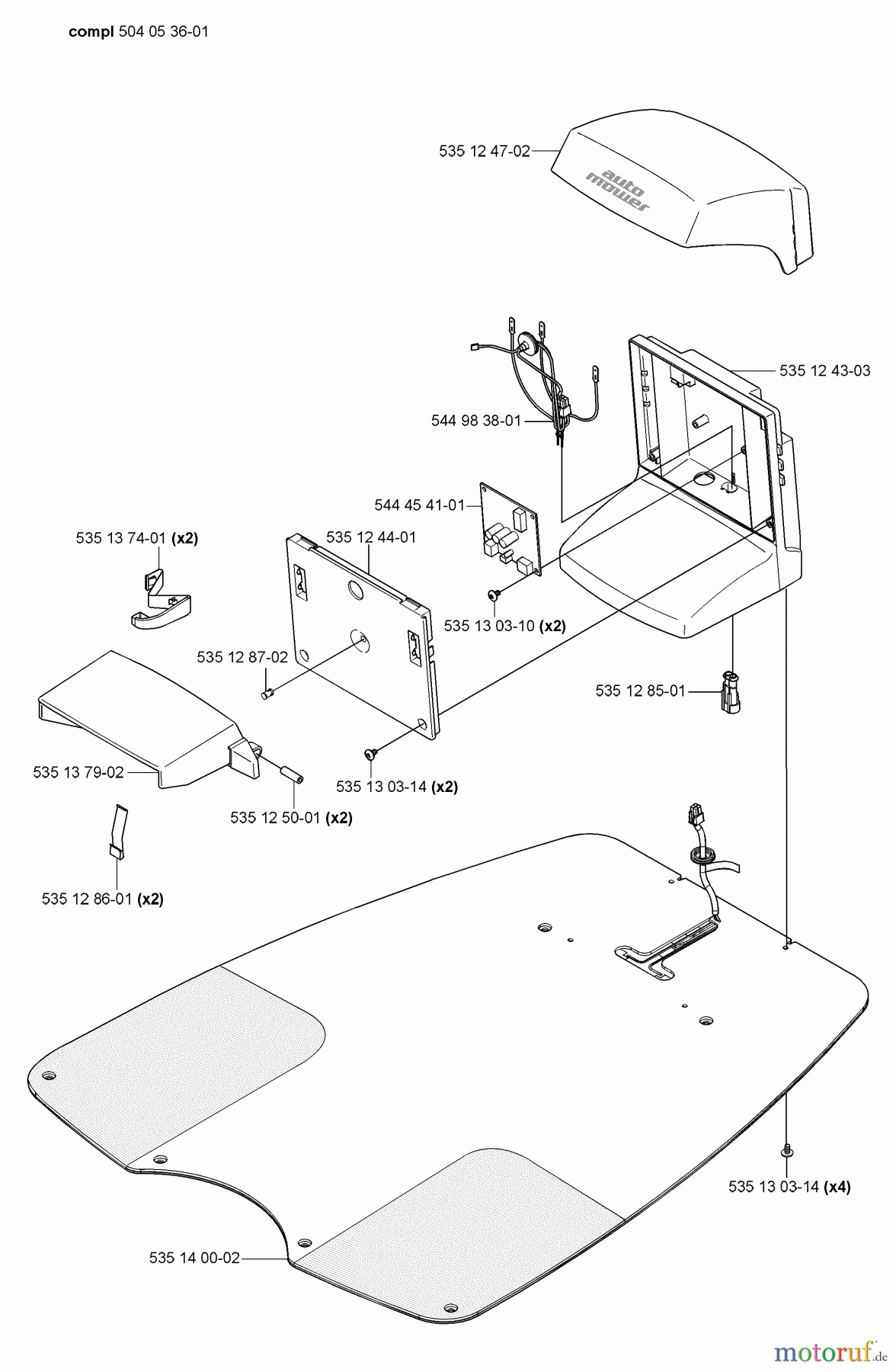 Husqvarna Automower, Mähroboter 220 AC - Husqvarna Auto Mower (2008-02 to 2009-01) Charging Base Components