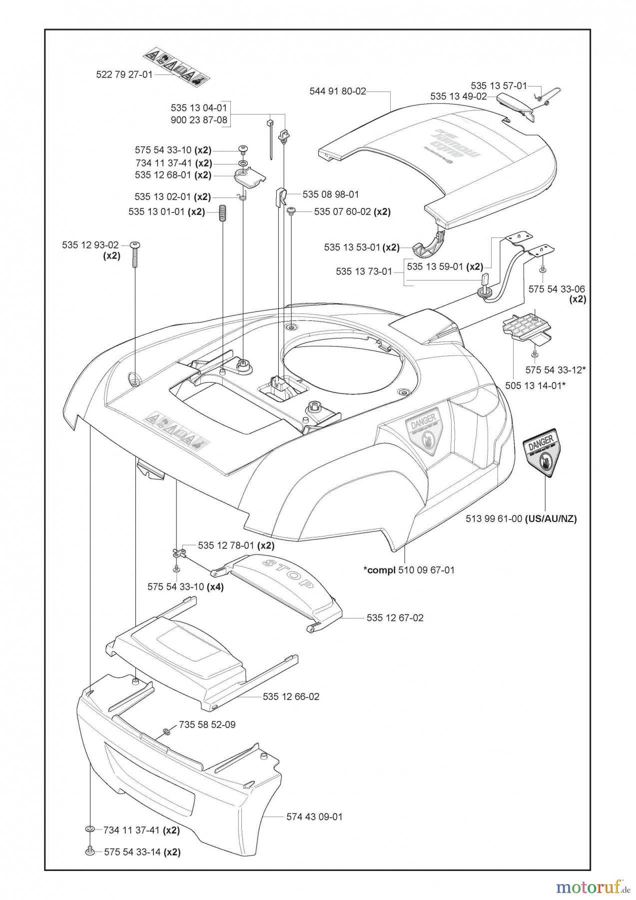 Husqvarna Automower, Mähroboter 220 AC - Husqvarna Auto Mower (2010-01 & After) Cover