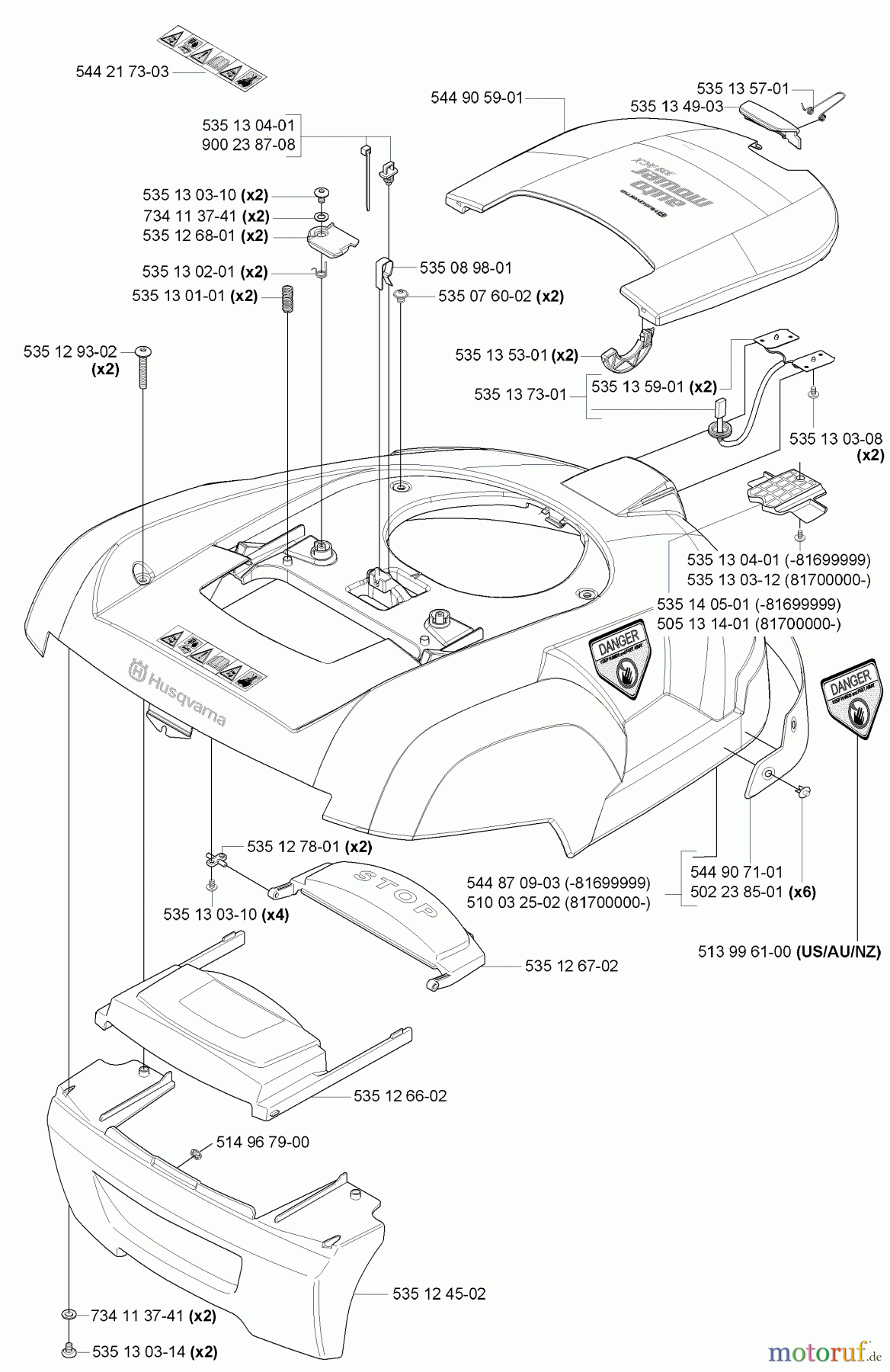 Husqvarna Automower, Mähroboter 230 ACX - Husqvarna Auto Mower (2008-02 to 2009-01) Body/Cover