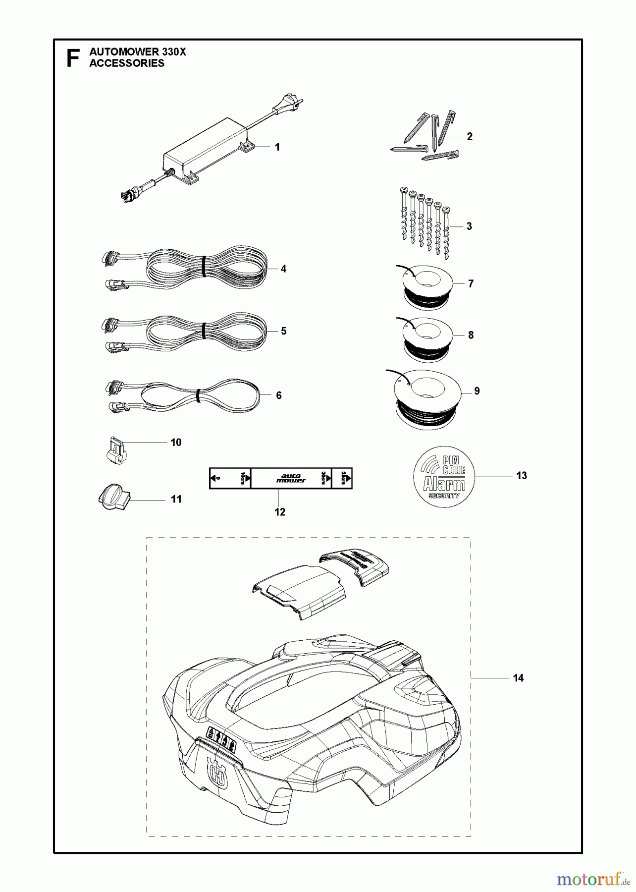 Husqvarna Automower, Mähroboter 330X - Husqvarna Auto Mower (2013-03 & After) ACCESSORIES #2
