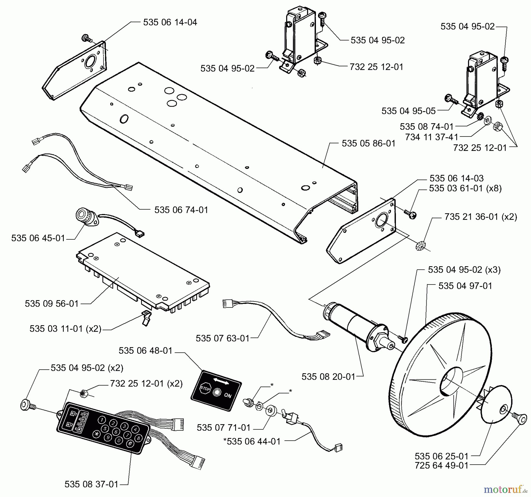 Husqvarna Automower, Mähroboter 953528301 - Husqvarna Solar Auto Mower (2000-10 to 2000-12) Rear Wheels / Wheel Motor
