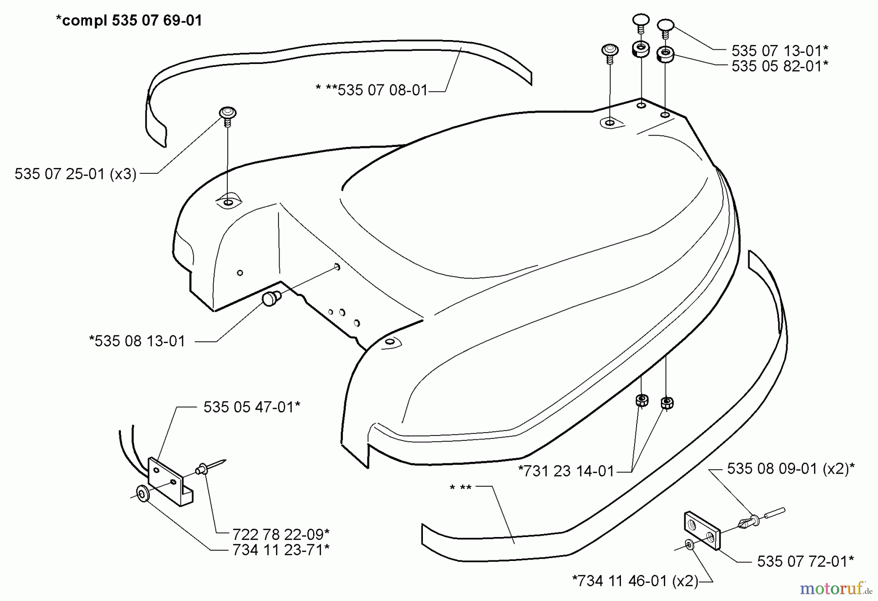 Husqvarna Automower, Mähroboter Husqvarna Auto Mower (1999-02 to 2000-01) Hood Assembly